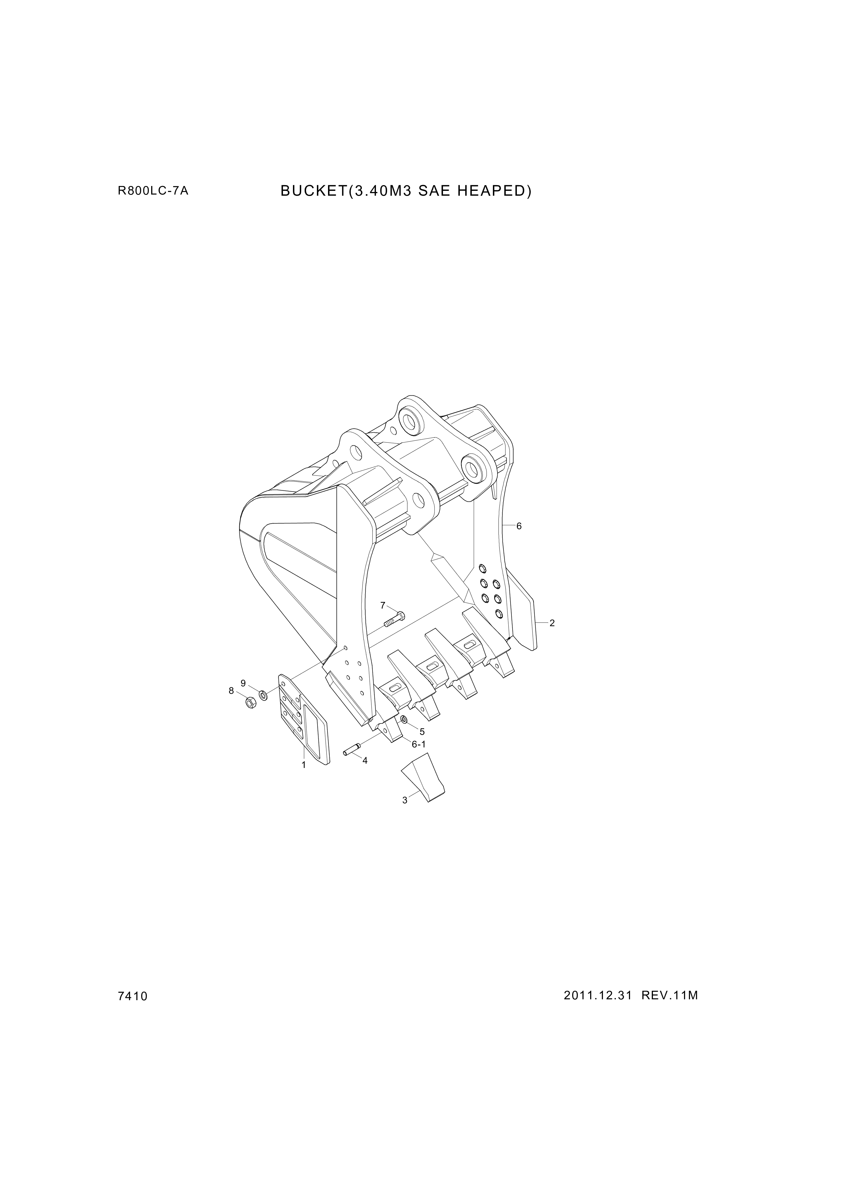 drawing for Hyundai Construction Equipment 61EF-00281BG - SIDECUTTER-LH (figure 5)