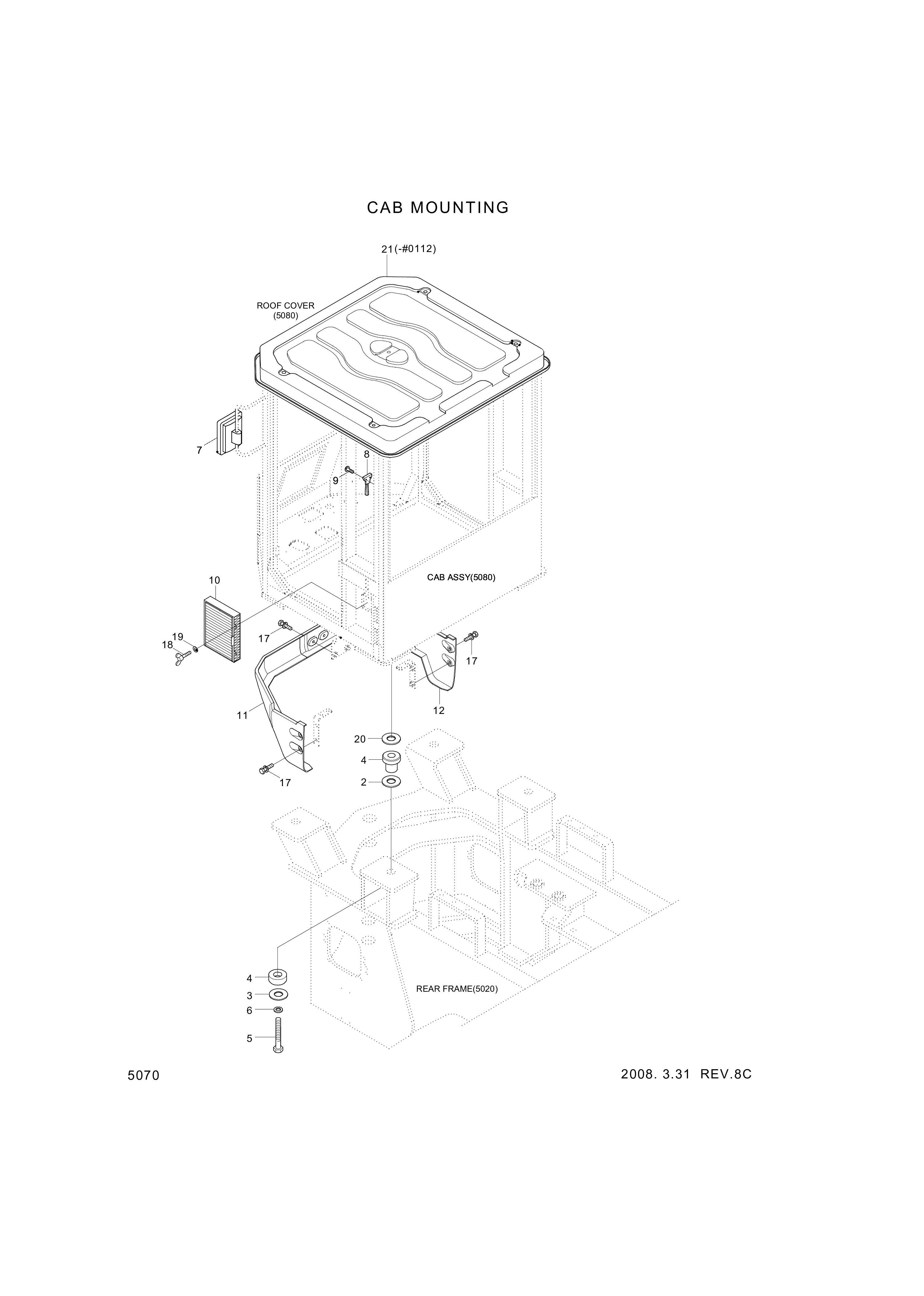 Technical drawing of Hyundai Construction Equipment S403-271002 WASHER-PLAIN with dimensions and layout (figure 4)