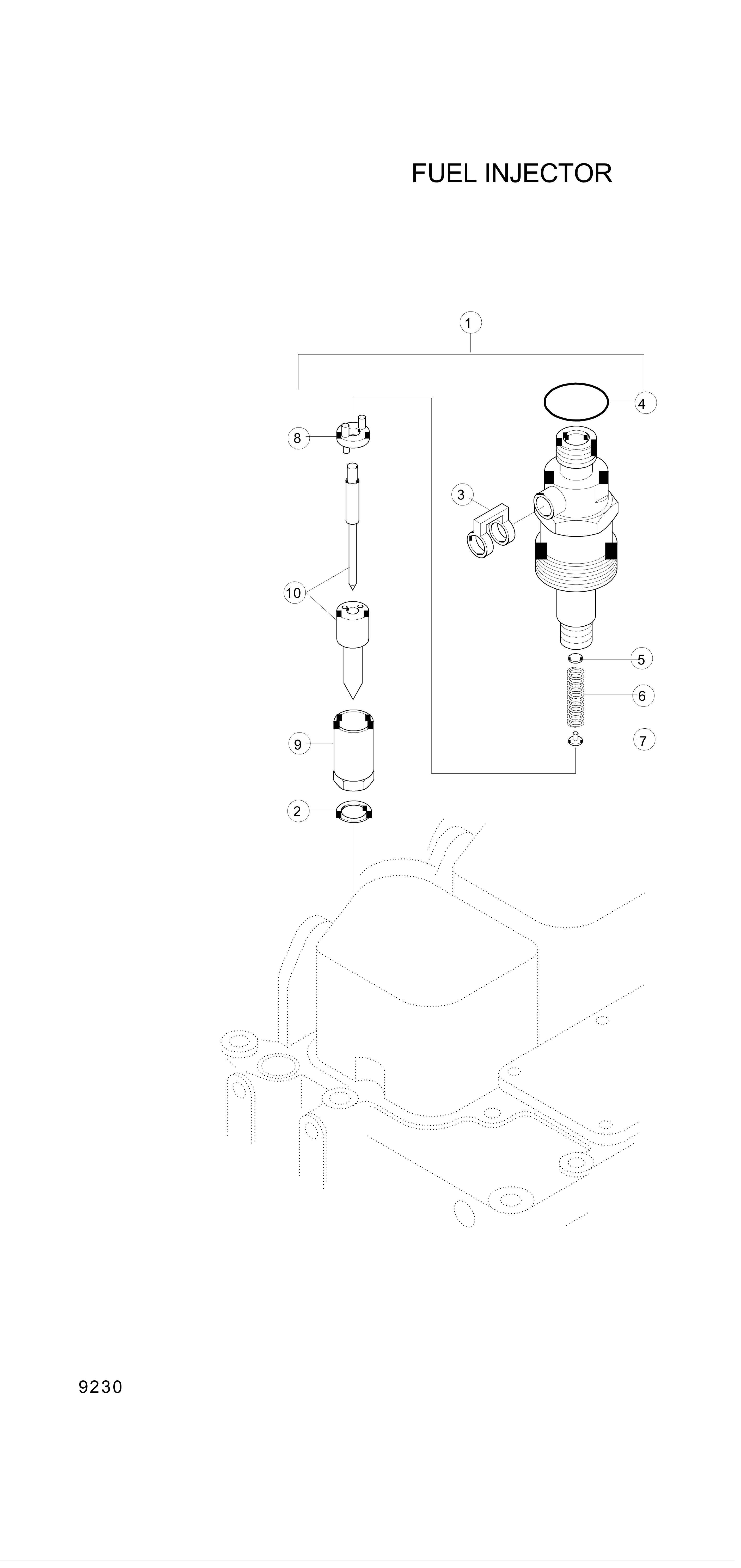 drawing for Hyundai Construction Equipment YUBP-06394 - INJECTOR KIT (figure 2)