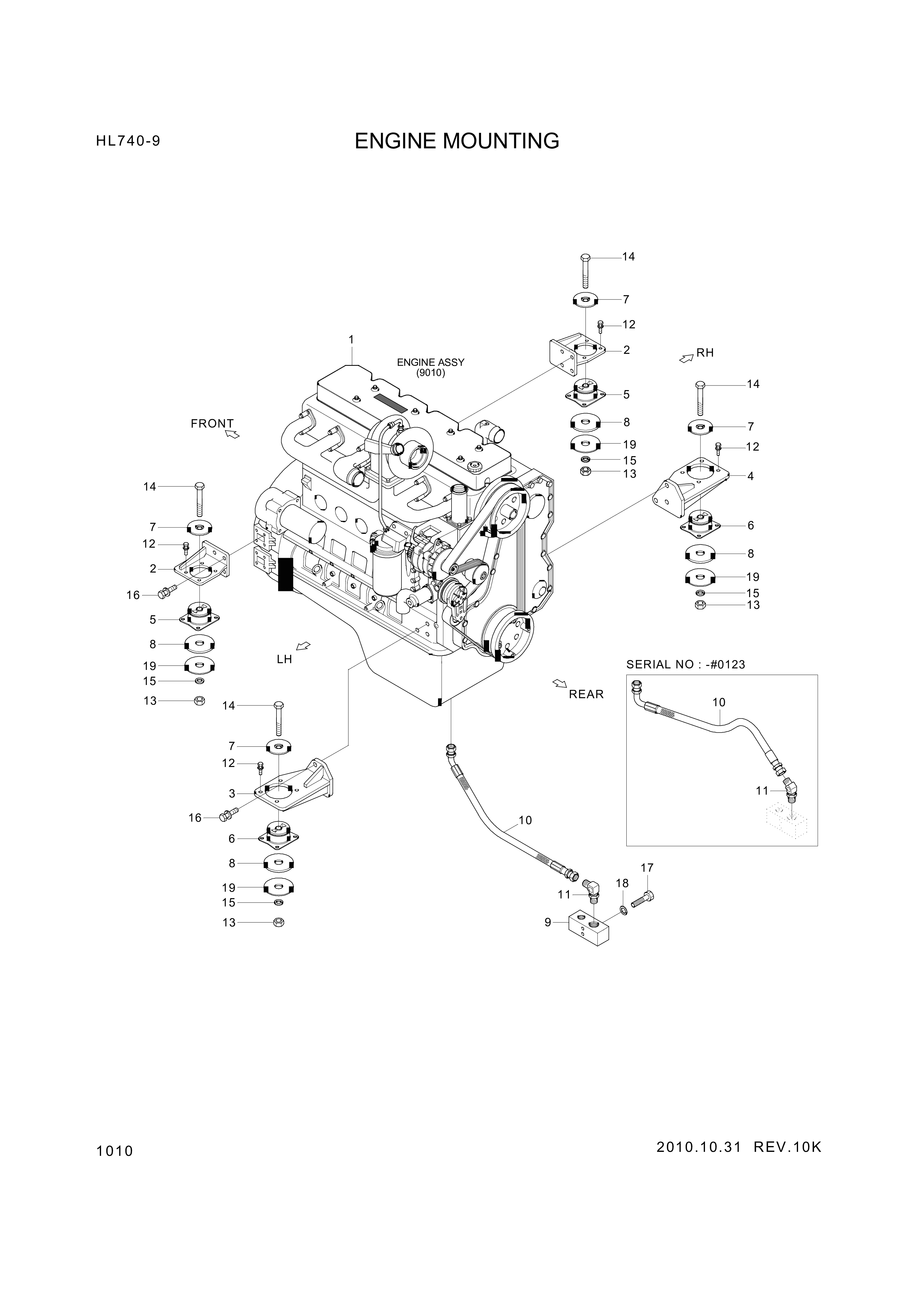 drawing for Hyundai Construction Equipment 11LN-00011 - ENGINE ASSY (figure 2)