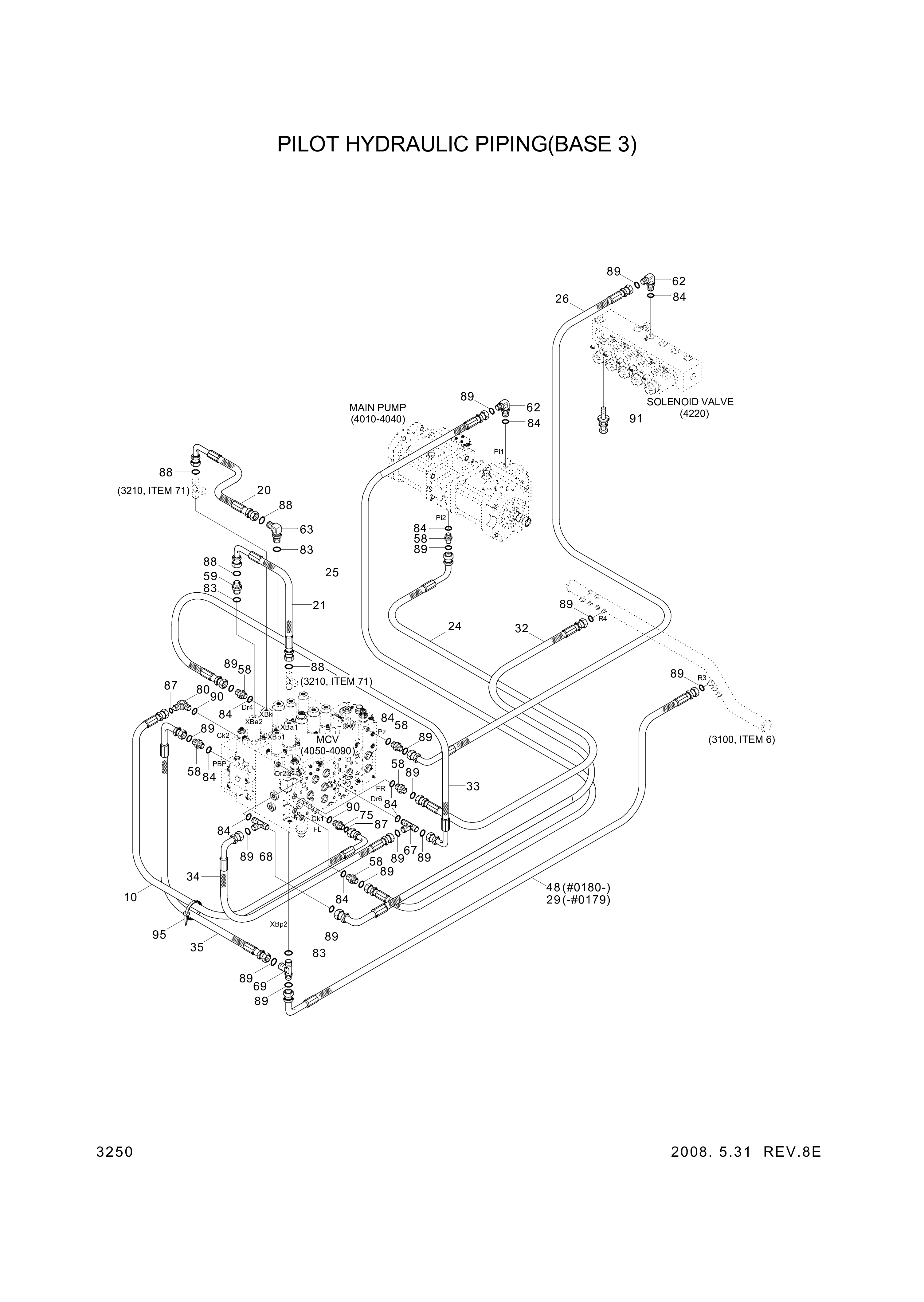 drawing for Hyundai Construction Equipment P930-043050 - HOSE ASSY-ORFS&THD (figure 1)