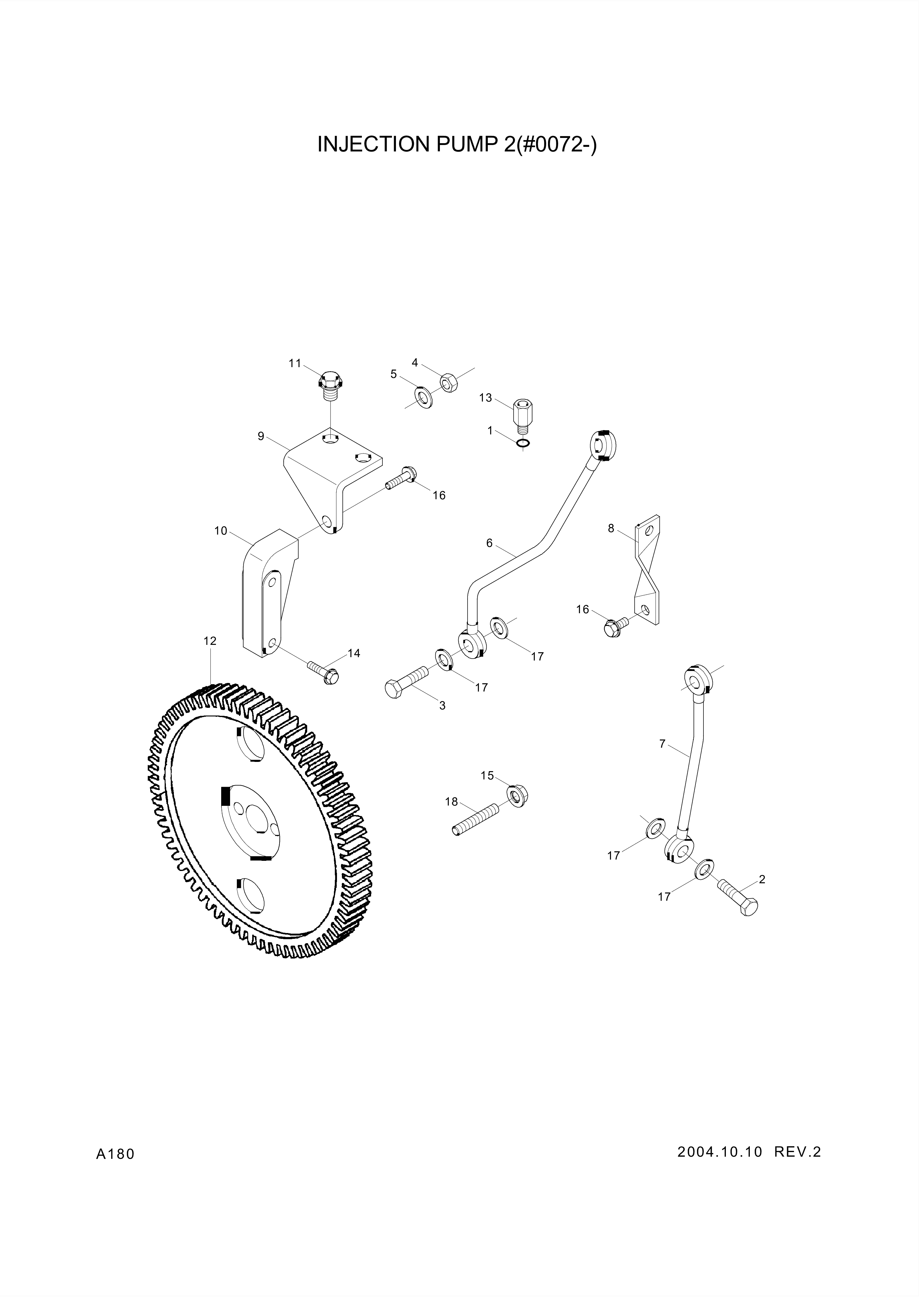 drawing for Hyundai Construction Equipment YUBP-06573 - BRACKET (figure 2)