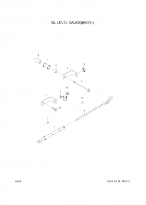 drawing for Hyundai Construction Equipment YUBP-06609 - DIPSTICK ASSY (figure 2)