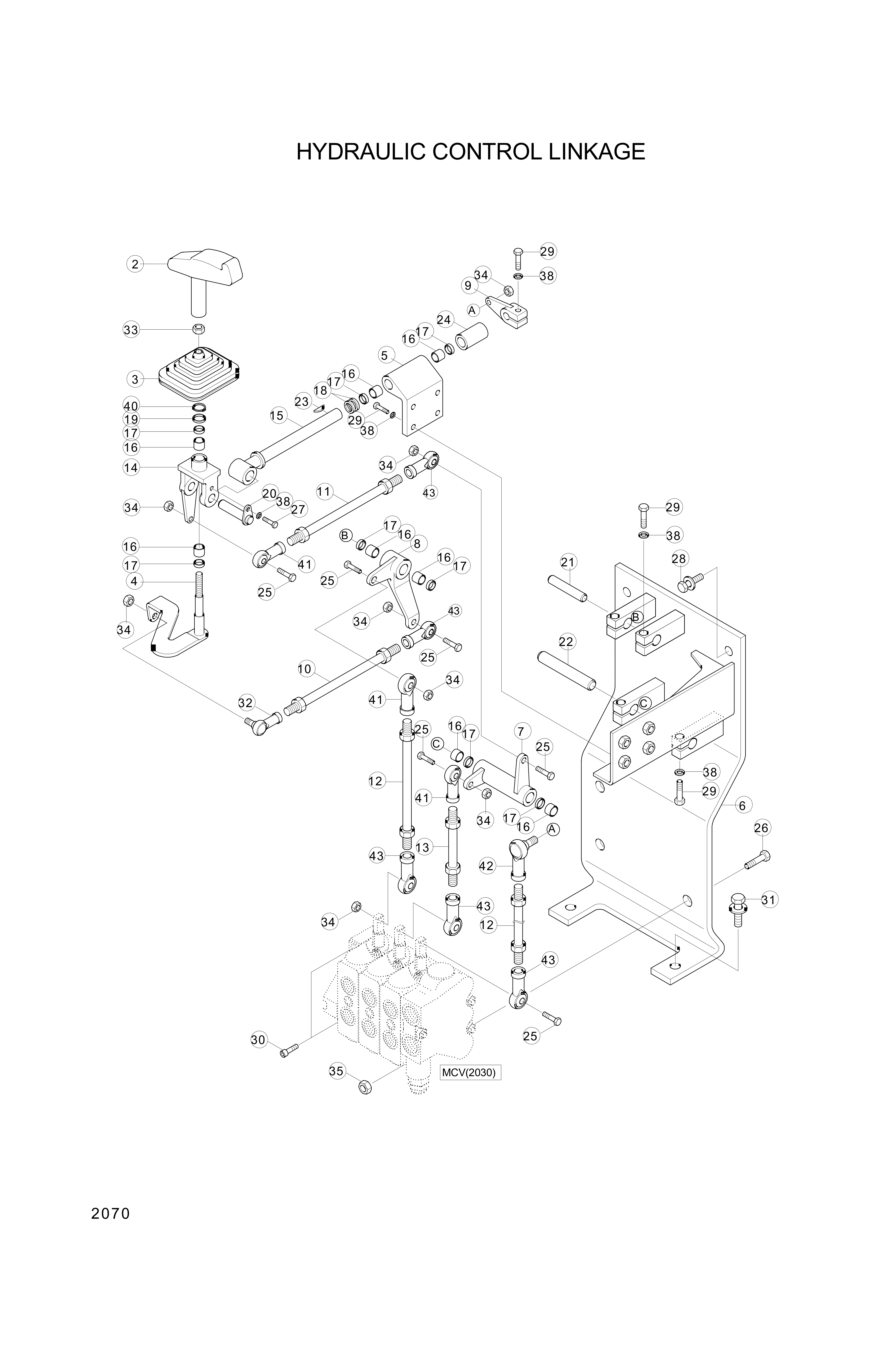 drawing for Hyundai Construction Equipment 35D1-40050 - SUPPORT (figure 2)