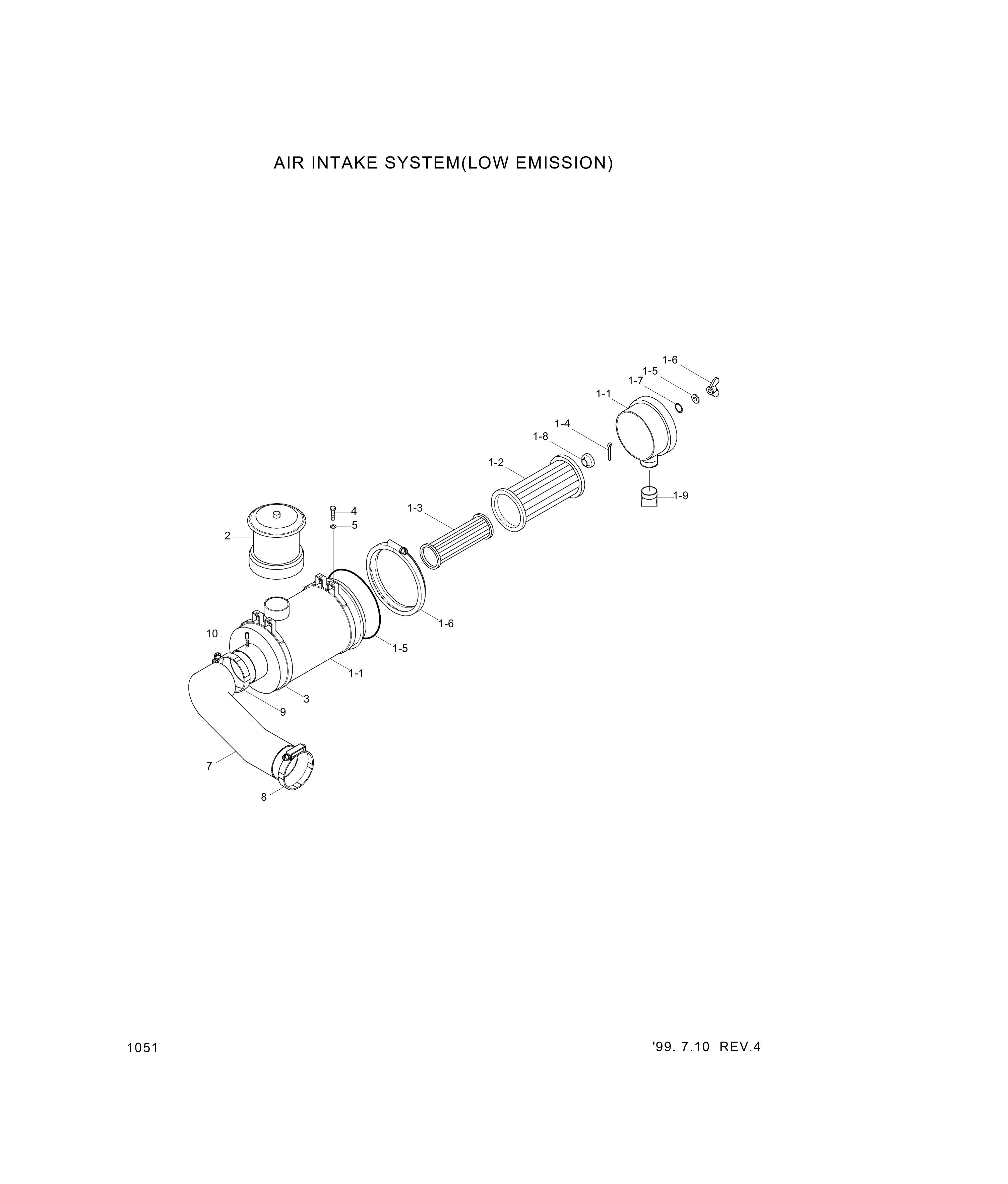 drawing for Hyundai Construction Equipment 11L6-01630 - AIRCLEANER ASSY (figure 1)