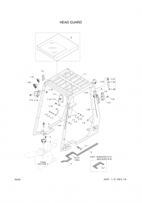 Technical drawing of Hyundai Construction Equipment S295-06000V NUT-CAP with dimensions and layout (figure 5)