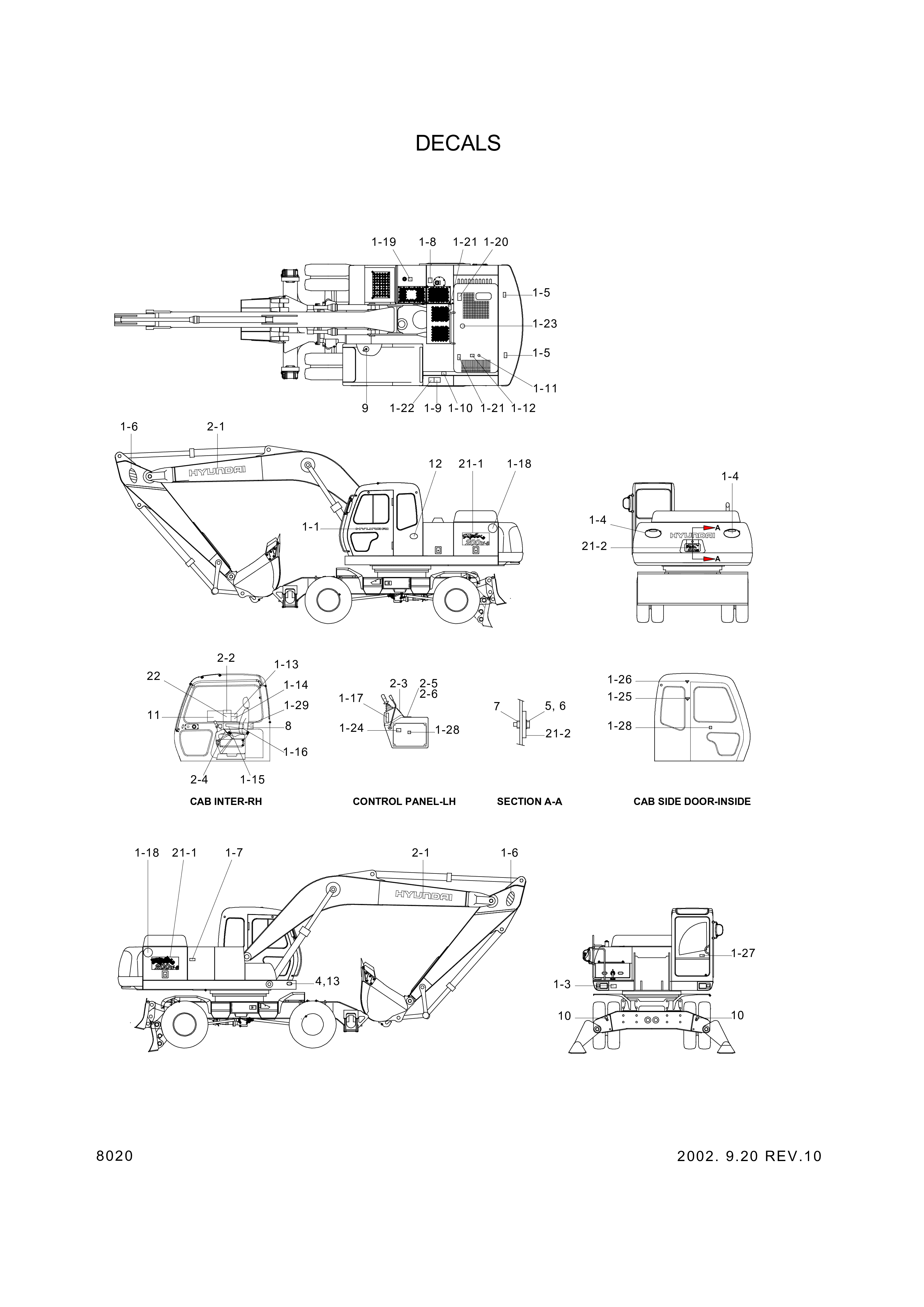 drawing for Hyundai Construction Equipment 95EA-29050 - DECAL-C IDEOGRAM (figure 1)