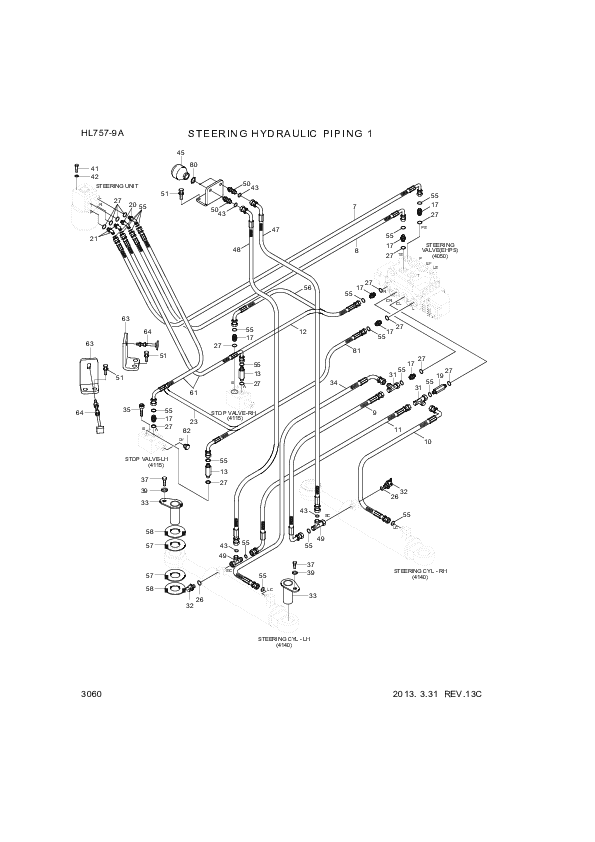 drawing for Hyundai Construction Equipment P930-086031 - HOSE ASSY-ORFS&THD (figure 3)