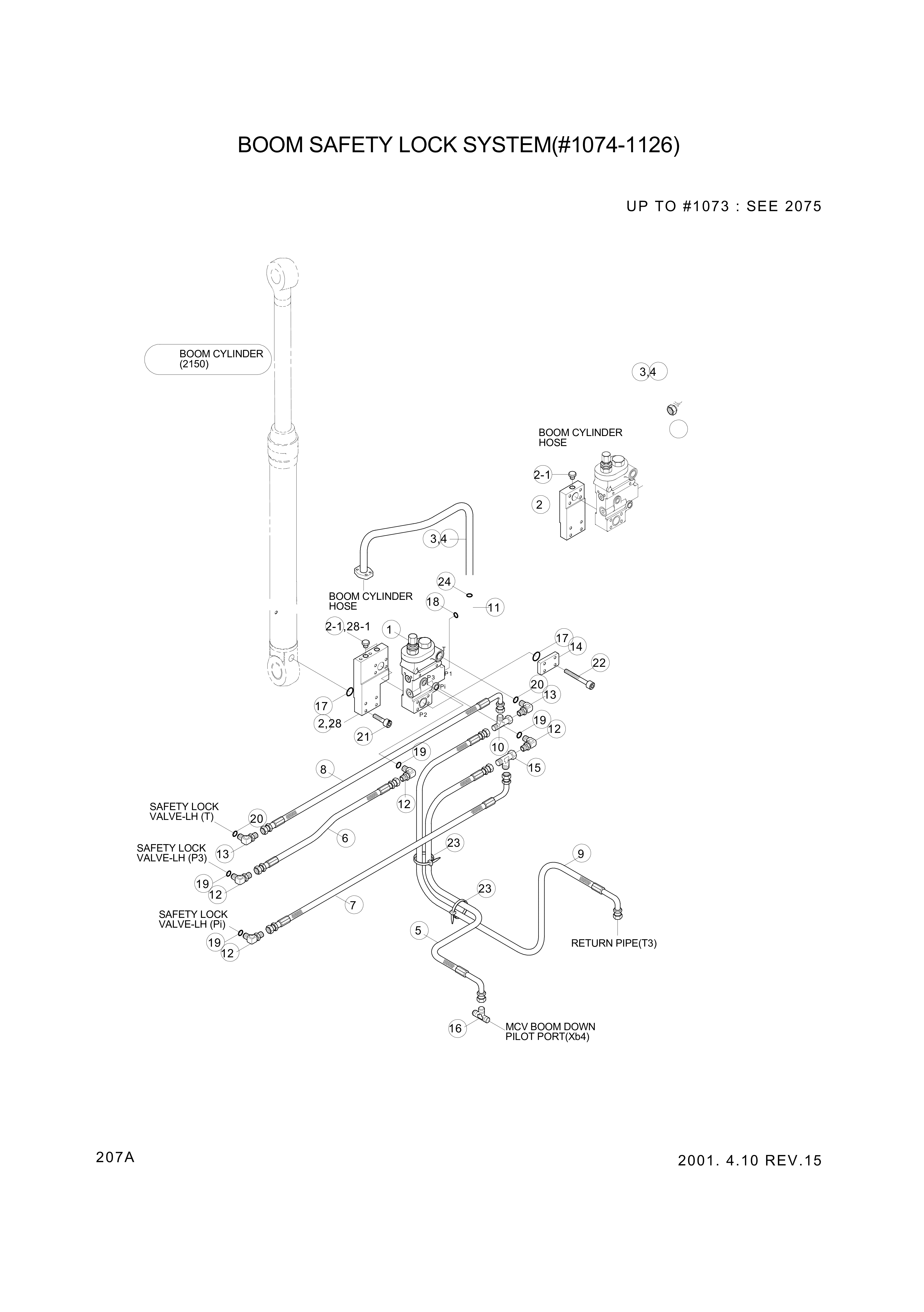 Technical drawing of Hyundai Construction Equipment 31EN-95010 VALVE-SAFETY LOCK with dimensions and layout (figure 4)