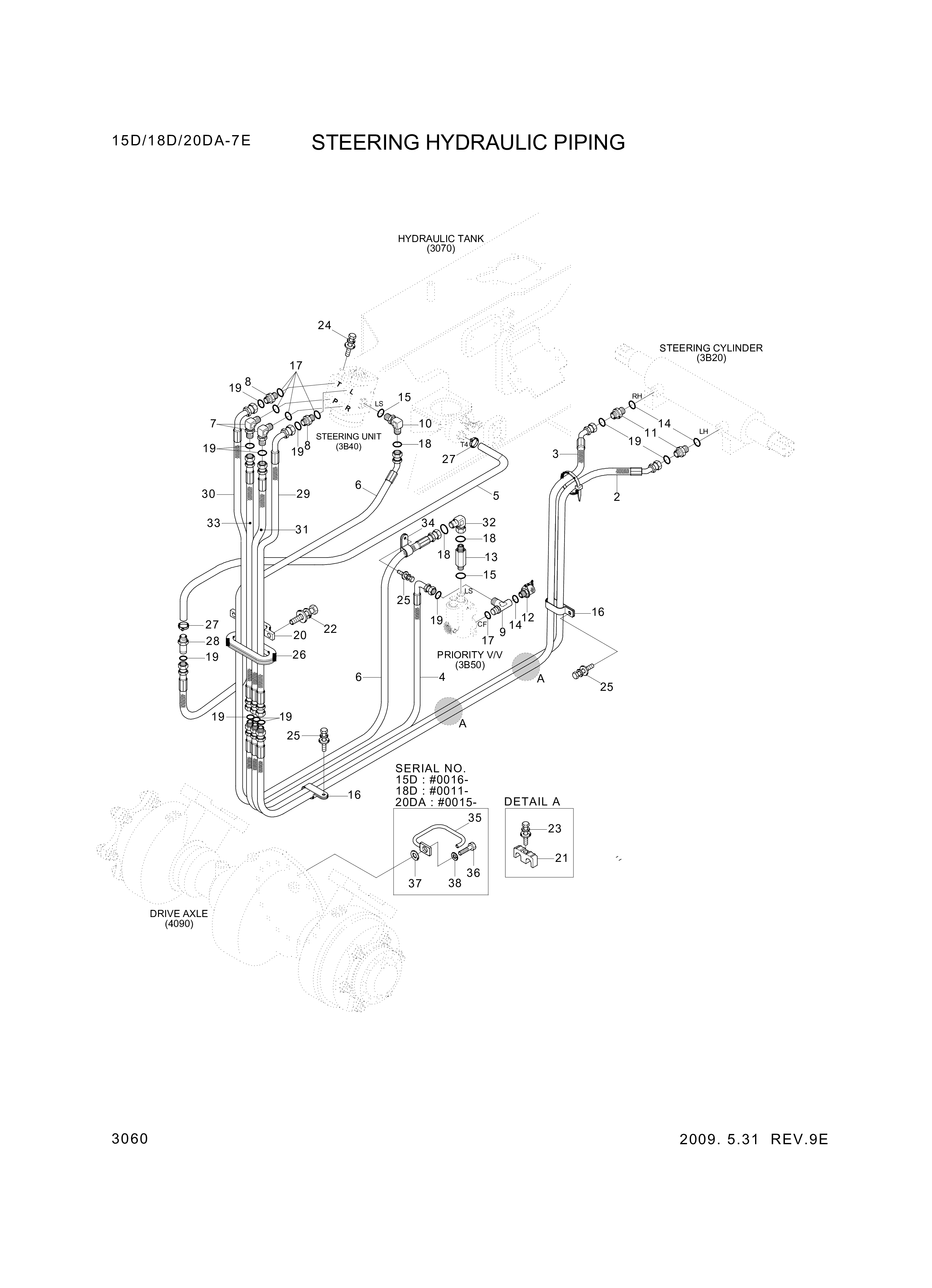 drawing for Hyundai Construction Equipment P930-064019 - HOSE ASSY-ORFS&THD (figure 3)