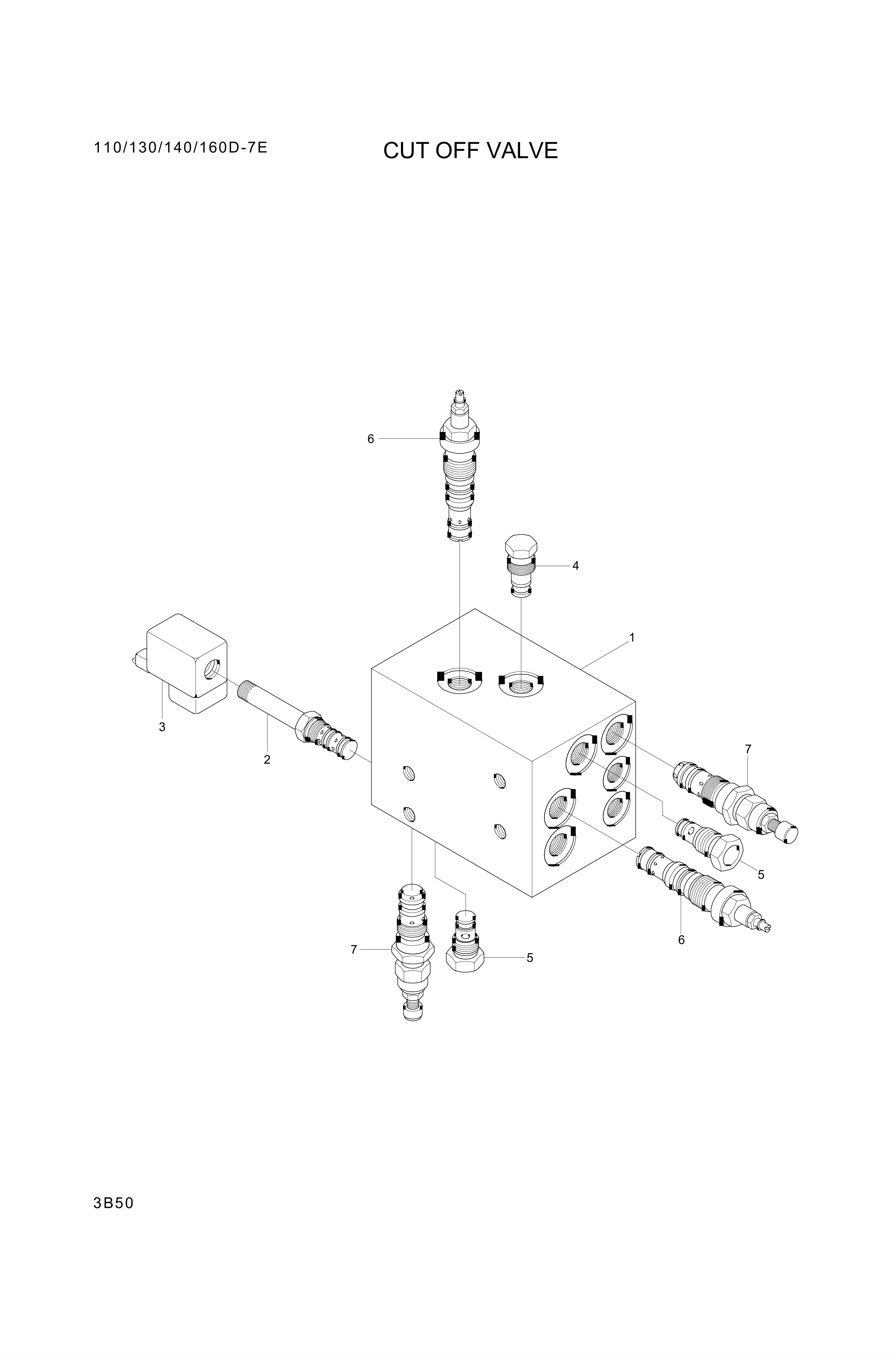 drawing for Hyundai Construction Equipment XKAL-00074 - MANIFOLD (figure 4)