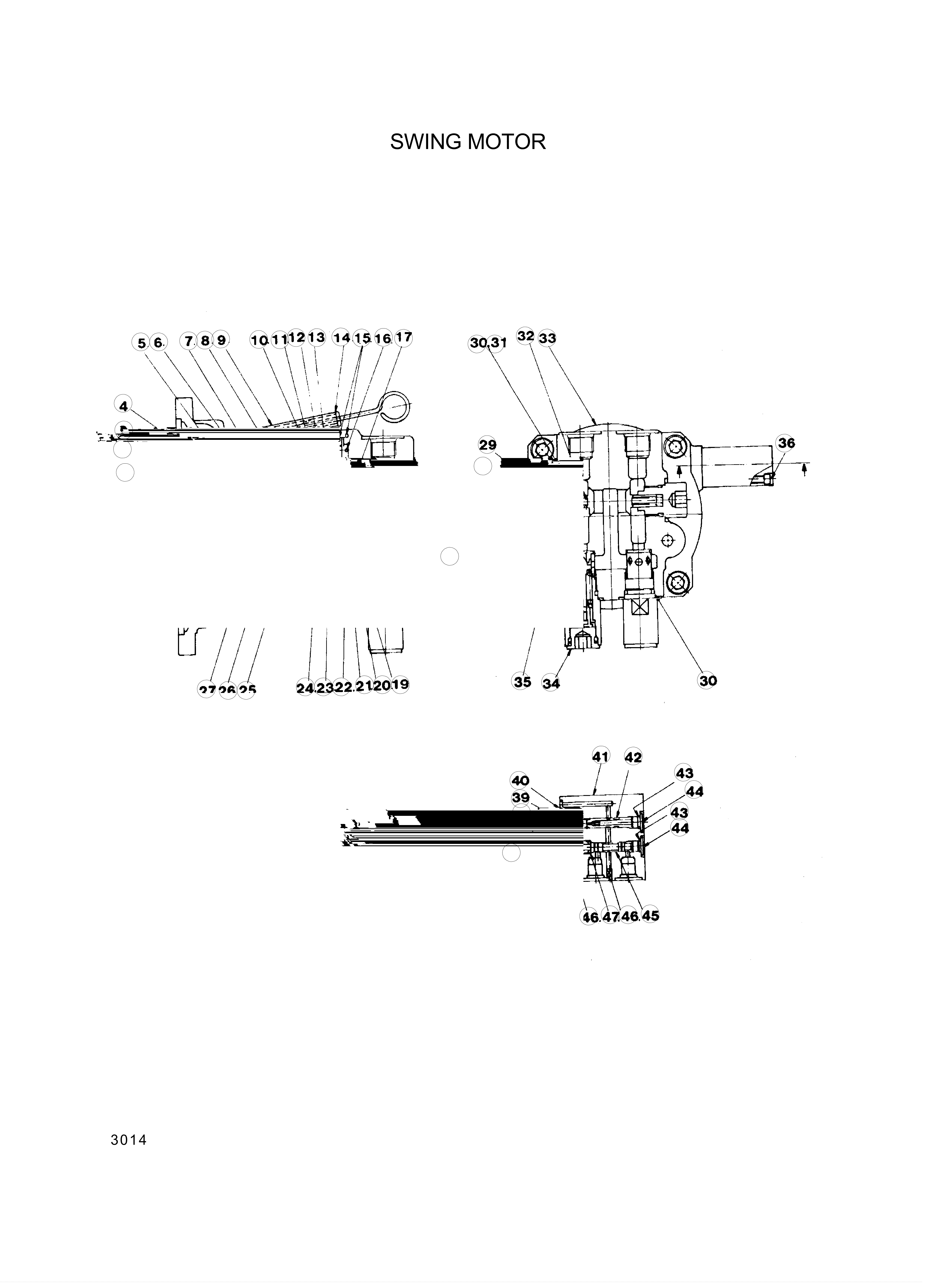drawing for Hyundai Construction Equipment P-80-510 - MOTOR ASSY-SWING (figure 1)