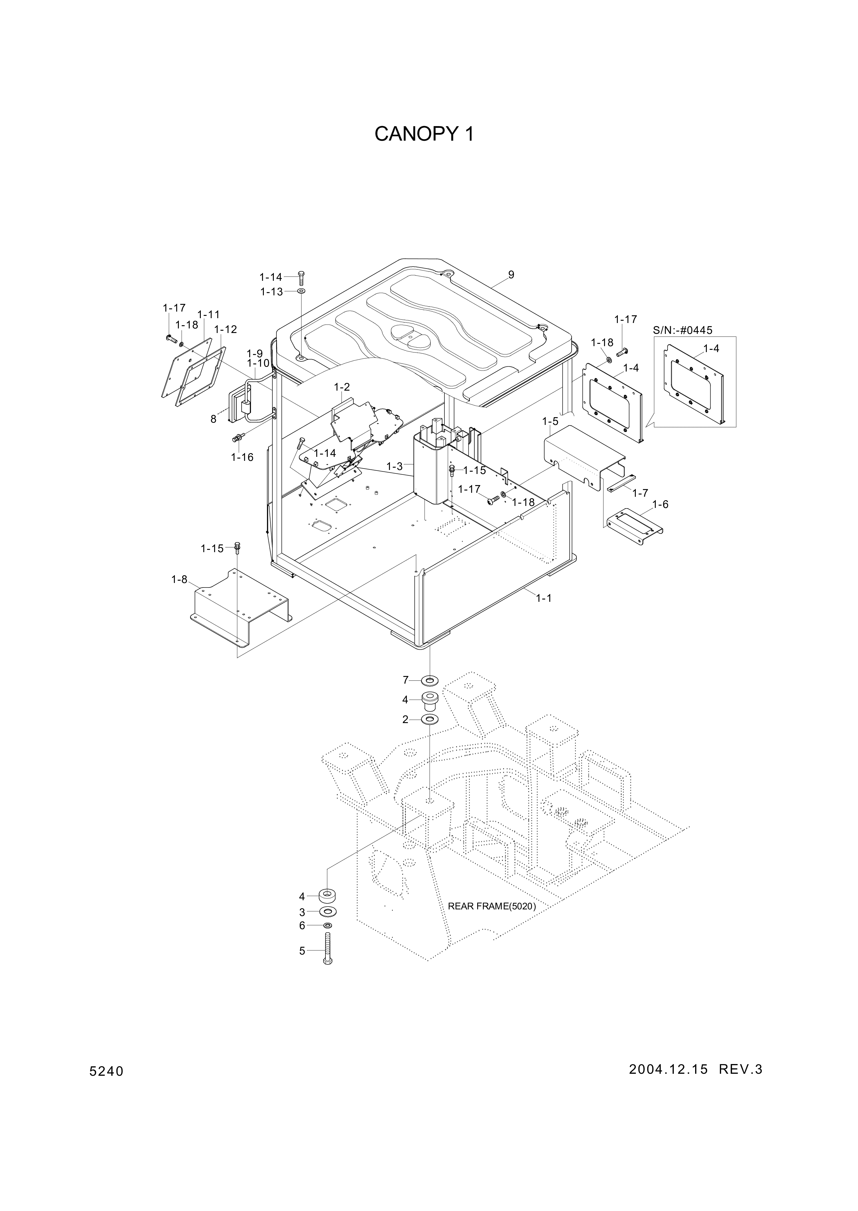 Technical drawing of Hyundai Construction Equipment S403-271002 WASHER-PLAIN with dimensions and layout (figure 5)