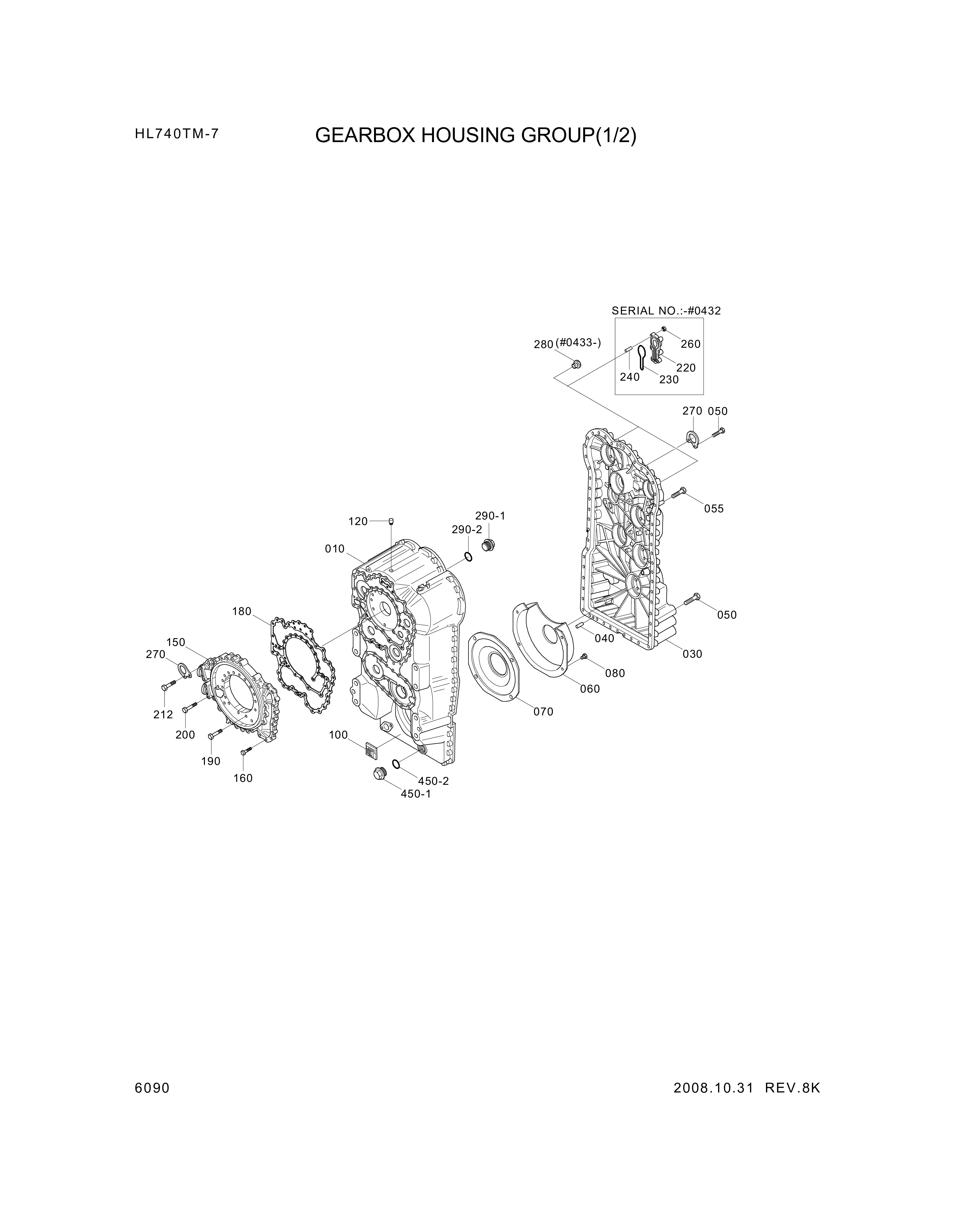 drawing for Hyundai Construction Equipment ZGAQ-01400 - HOUSING-GEARBOX (figure 5)