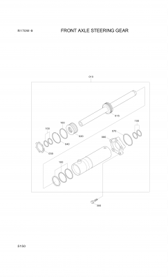 drawing for Hyundai Construction Equipment ZGAQ-02911 - CYLINDER ASSY-STEERING (figure 5)