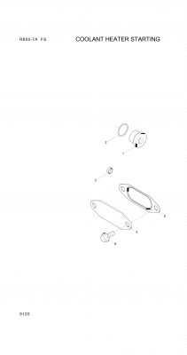 Technical drawing of Hyundai Construction Equipment YUBP-05903 GASKET with dimensions and layout (figure 3)