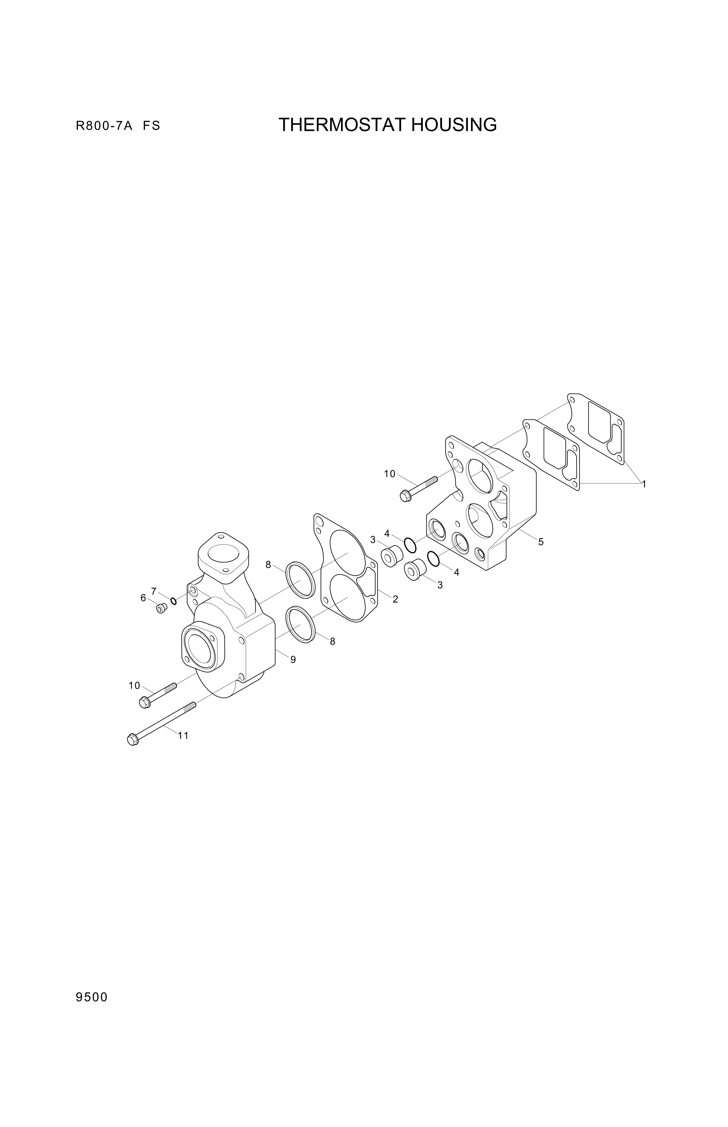 drawing for Hyundai Construction Equipment YUBP-05770 - GASKET (figure 3)