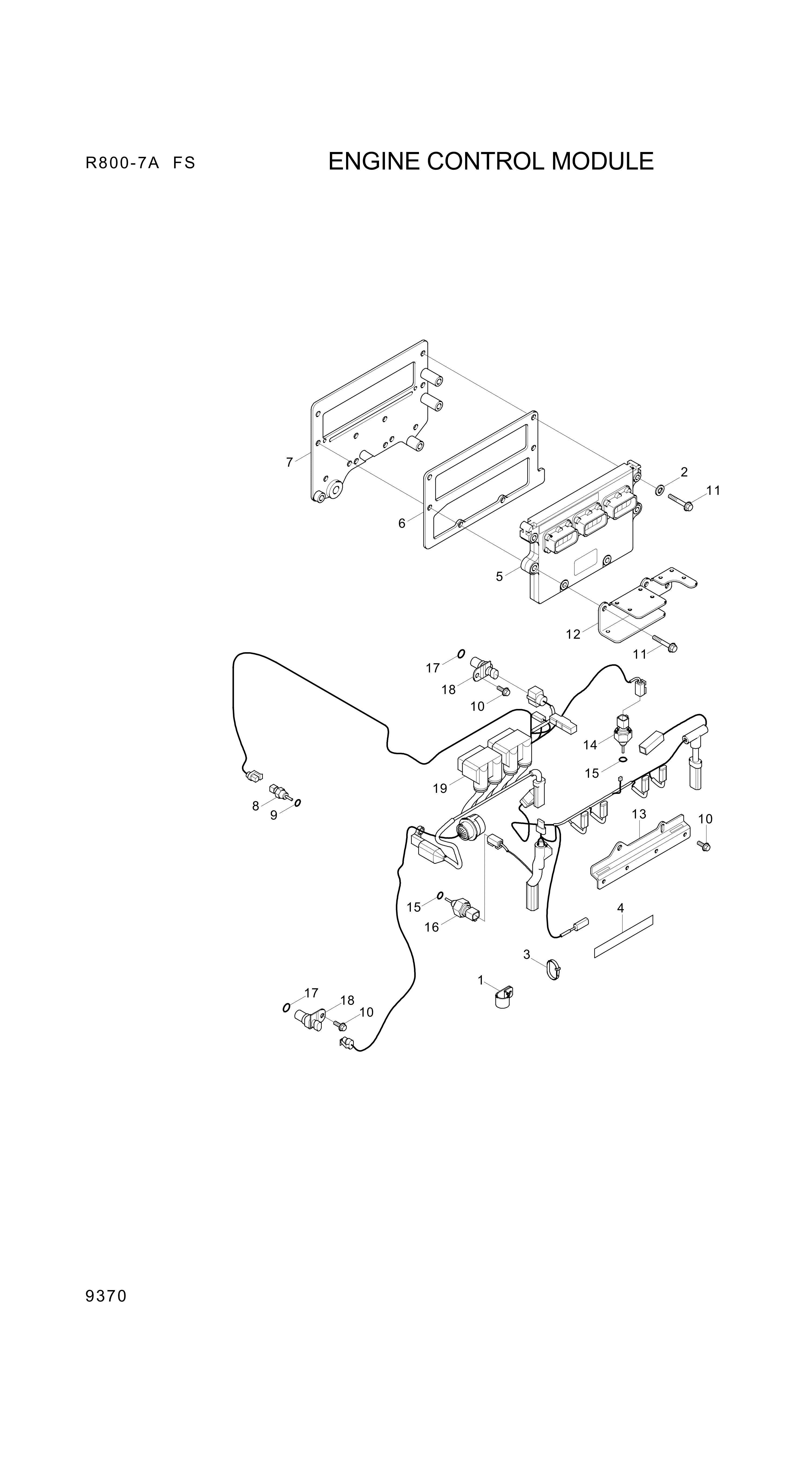 drawing for Hyundai Construction Equipment 4921599 - SENSOR-POSITION (figure 3)