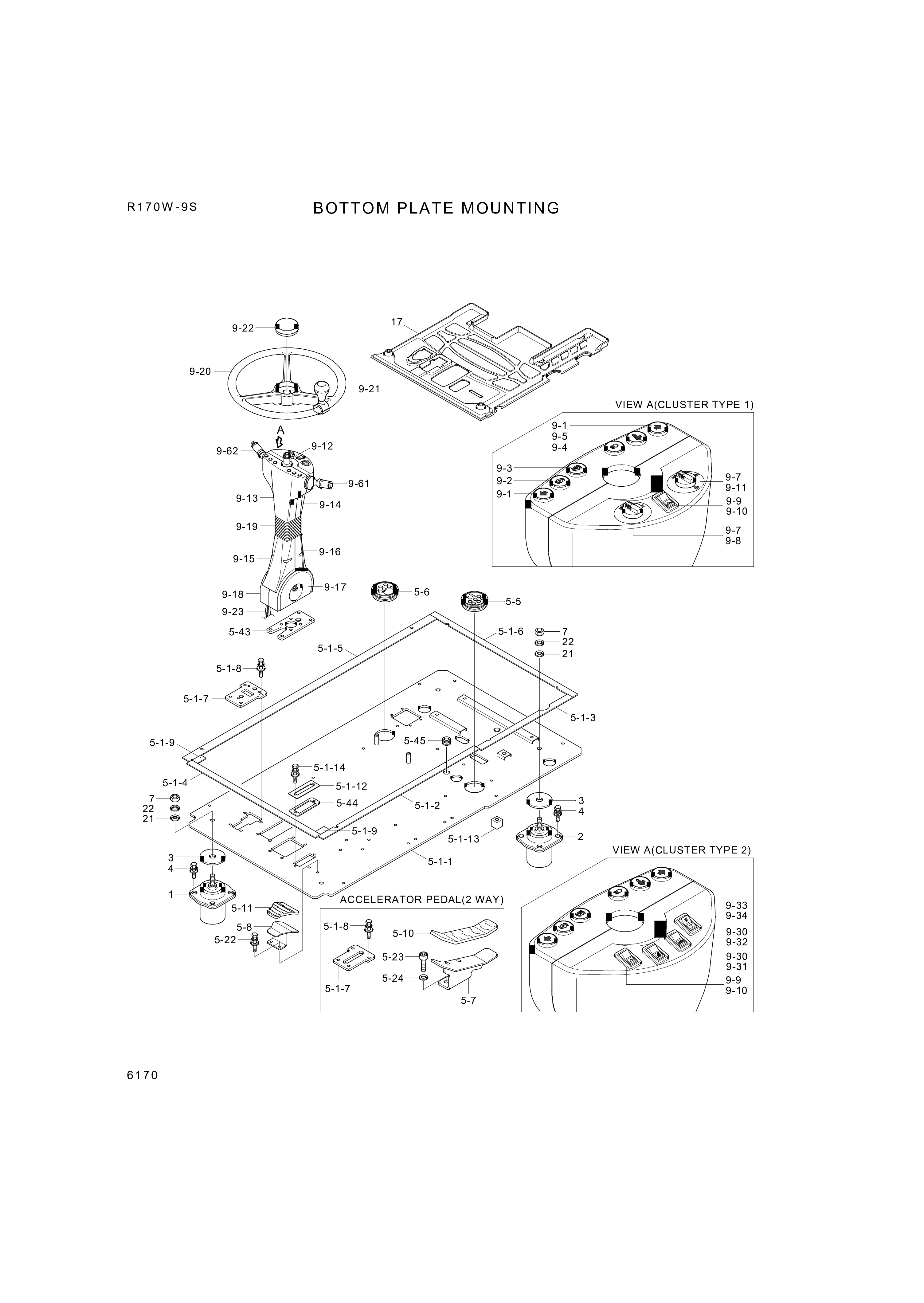 drawing for Hyundai Construction Equipment 01.0917.0600 - STEERING COLUMN SWITCH-RH (figure 5)