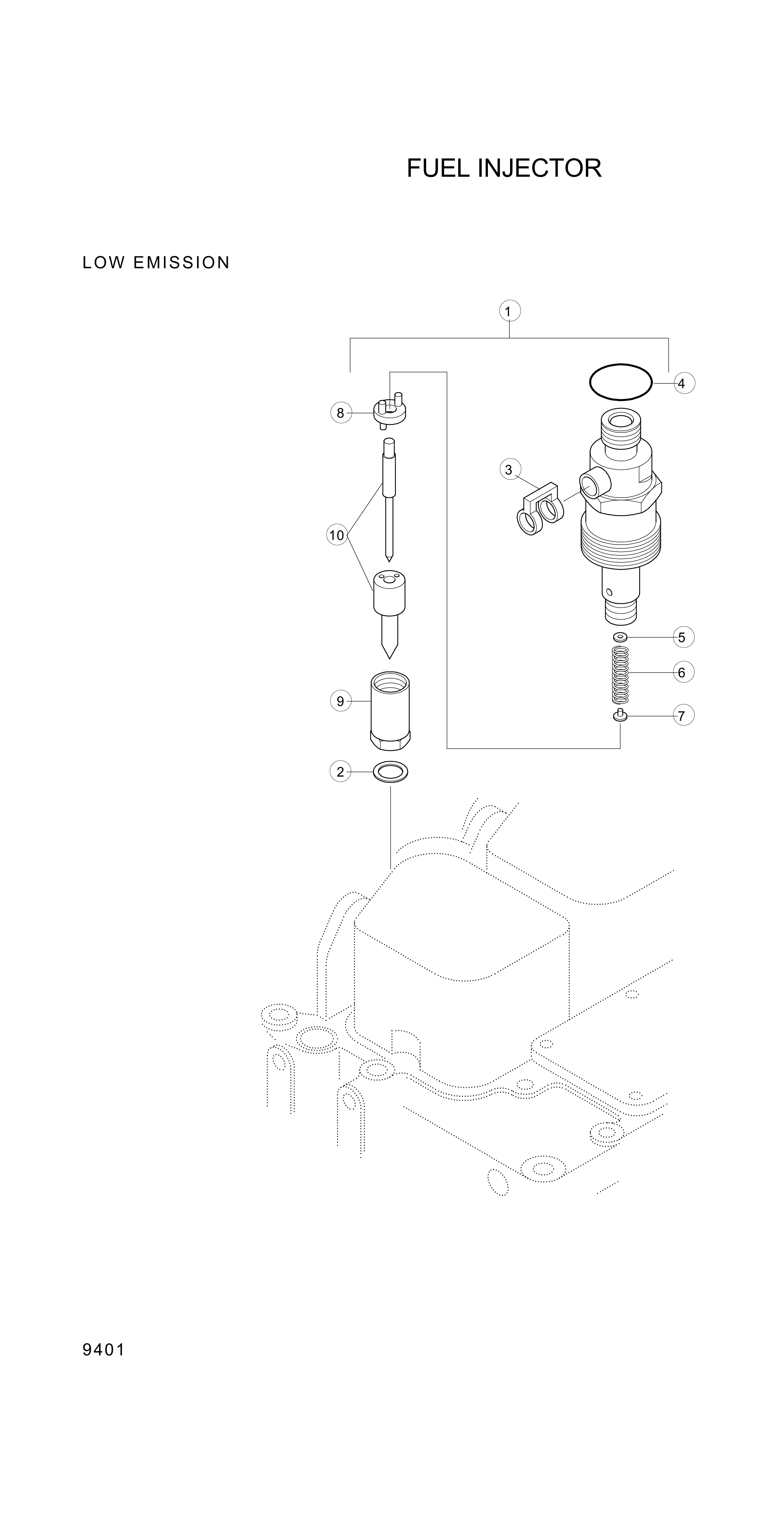 drawing for Hyundai Construction Equipment YUBP-07272 - NOZZLE-INJ (figure 2)