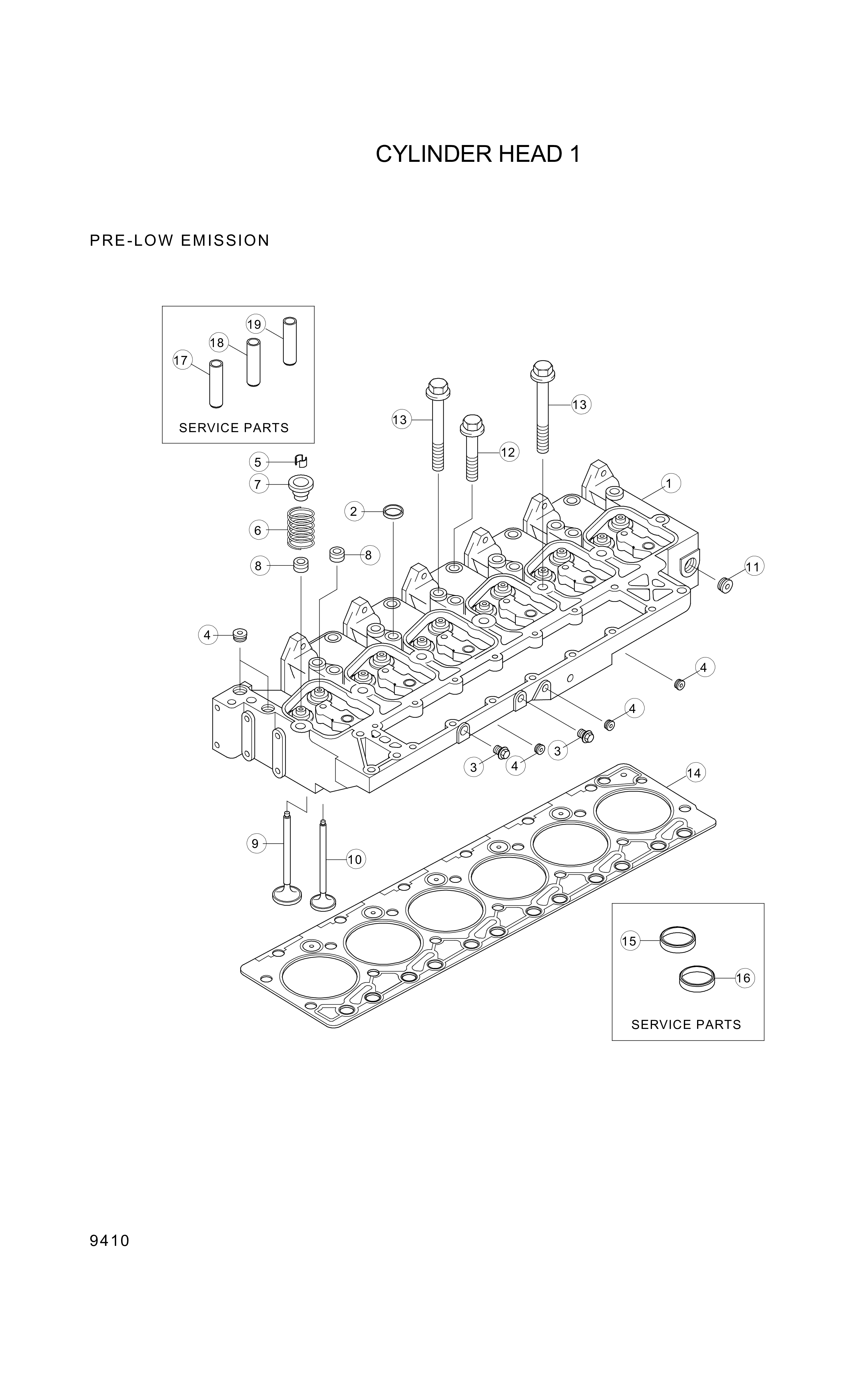 drawing for Hyundai Construction Equipment YUBP-06232 - HEAD-CYL (figure 4)