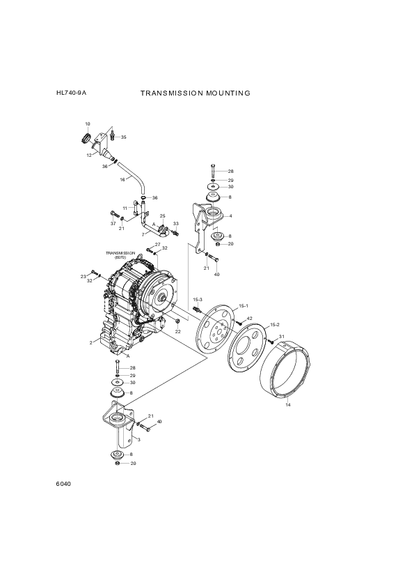 drawing for Hyundai Construction Equipment 11LN-00020 - T/M&T/C ASSY (figure 1)