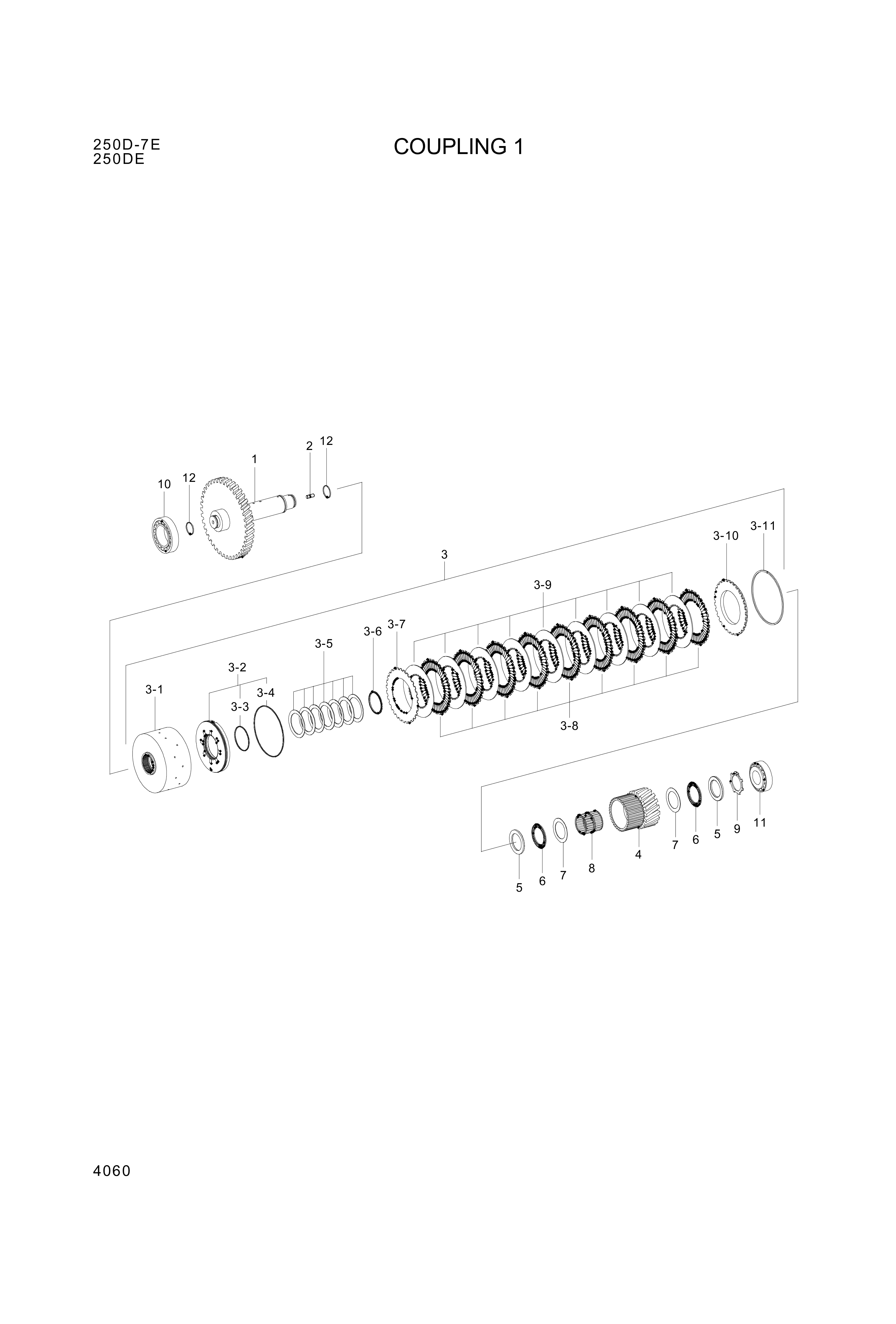 drawing for Hyundai Construction Equipment ZGAQ-03821 - IDLER-CLUTCH (figure 4)