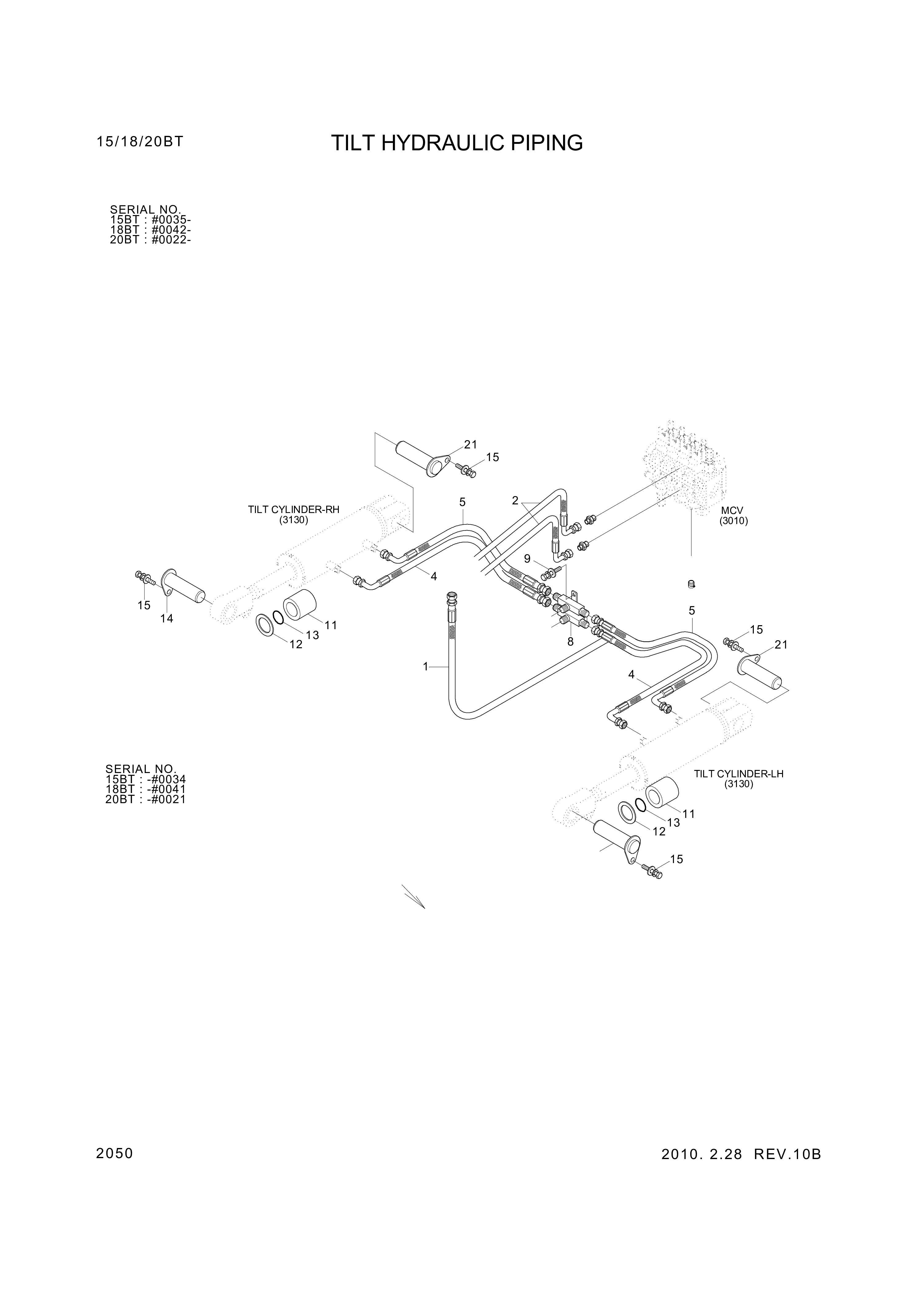 Technical drawing of Hyundai Construction Equipment P930-044010 HOSE ASSY-ORFS&amp;THD with dimensions and layout (figure 5)