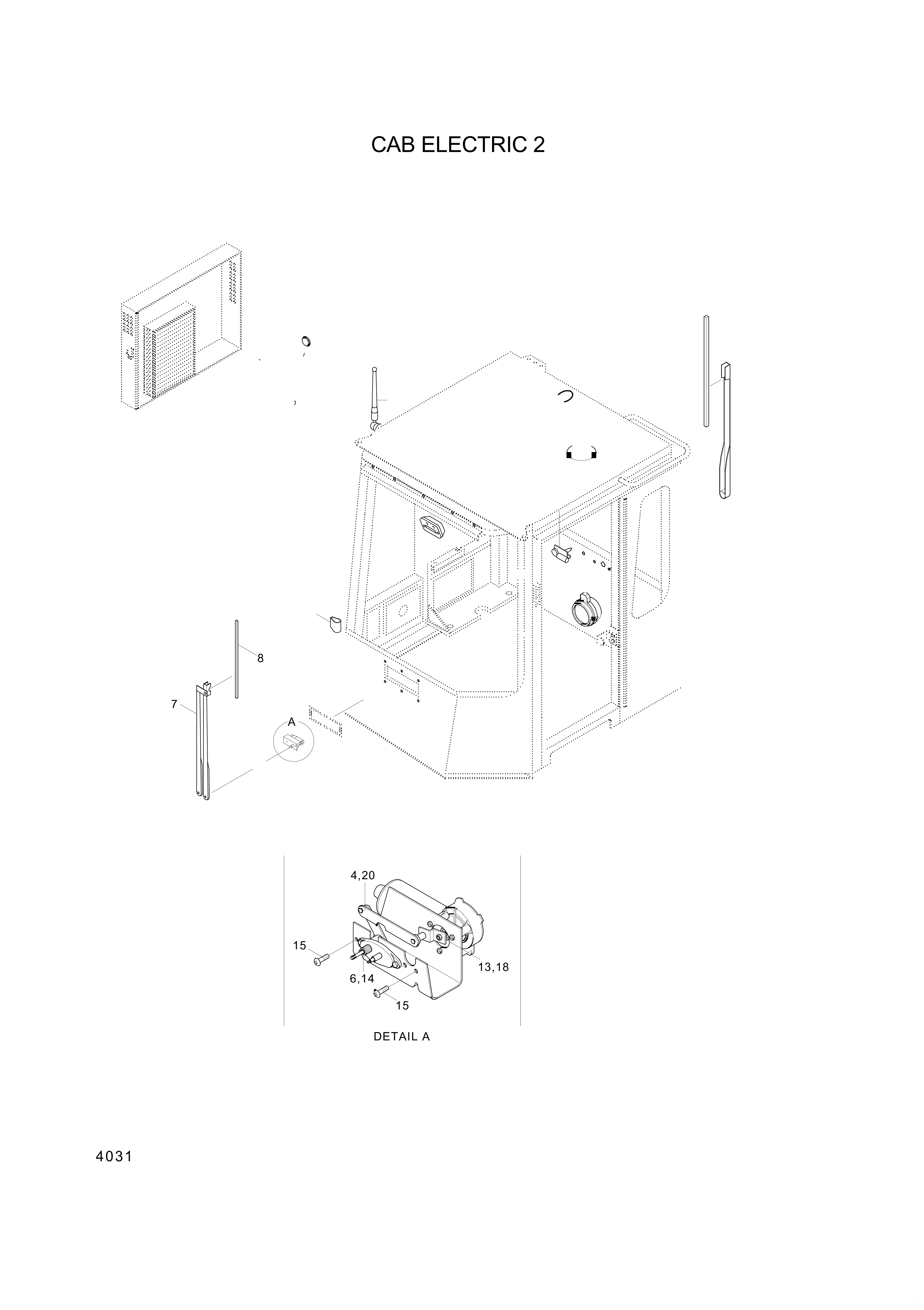 drawing for Hyundai Construction Equipment 21L6-00150 - HARNESS-CABIN FR (figure 5)