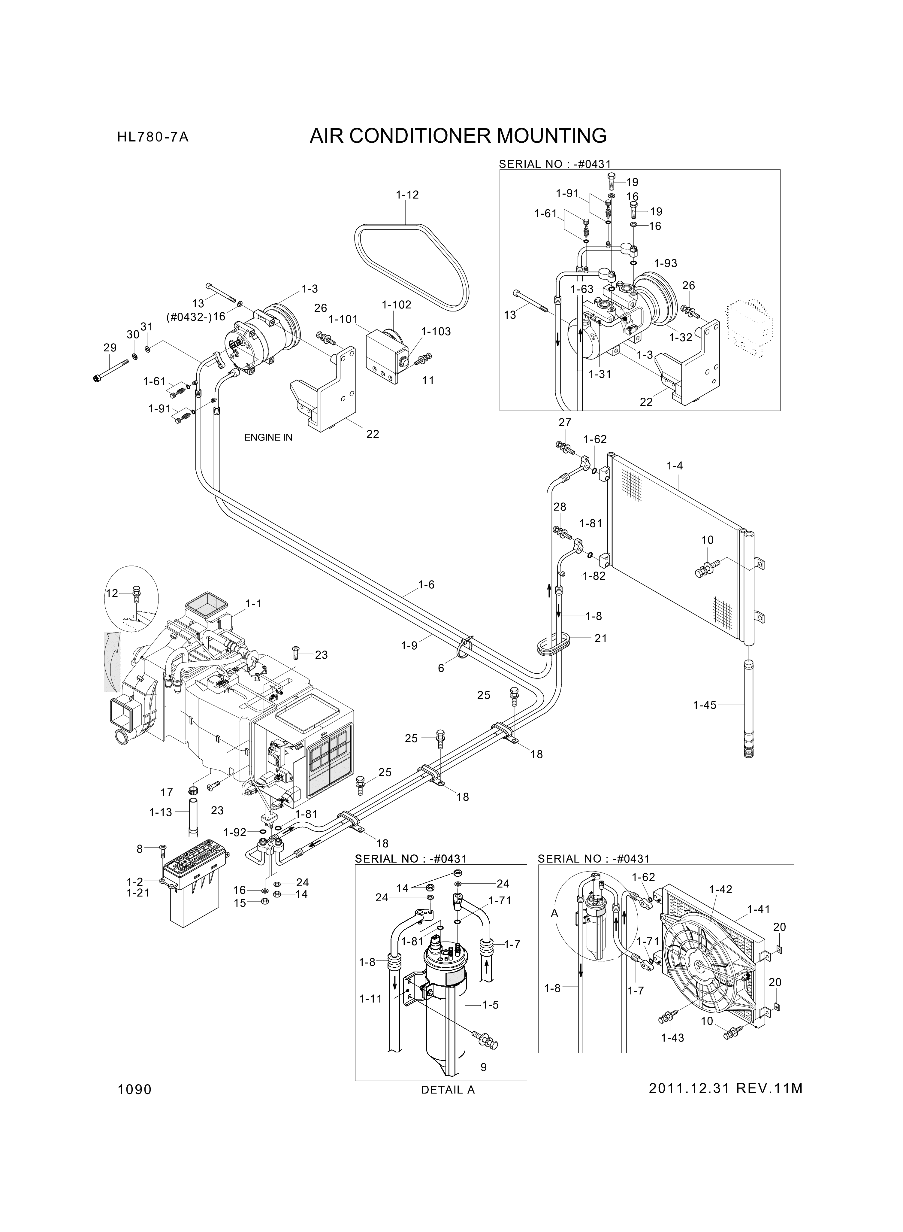 Technical drawing of Hyundai Construction Equipment S152-04012V BOLT-TAP with dimensions and layout (figure 4)