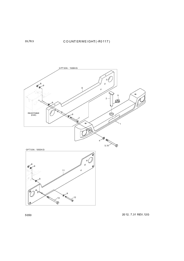 drawing for Hyundai Construction Equipment S017-302706 - BOLT-HEX (figure 2)