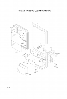 drawing for Hyundai Construction Equipment 74L3-05800 - GLASS-WINDOW IN (figure 5)