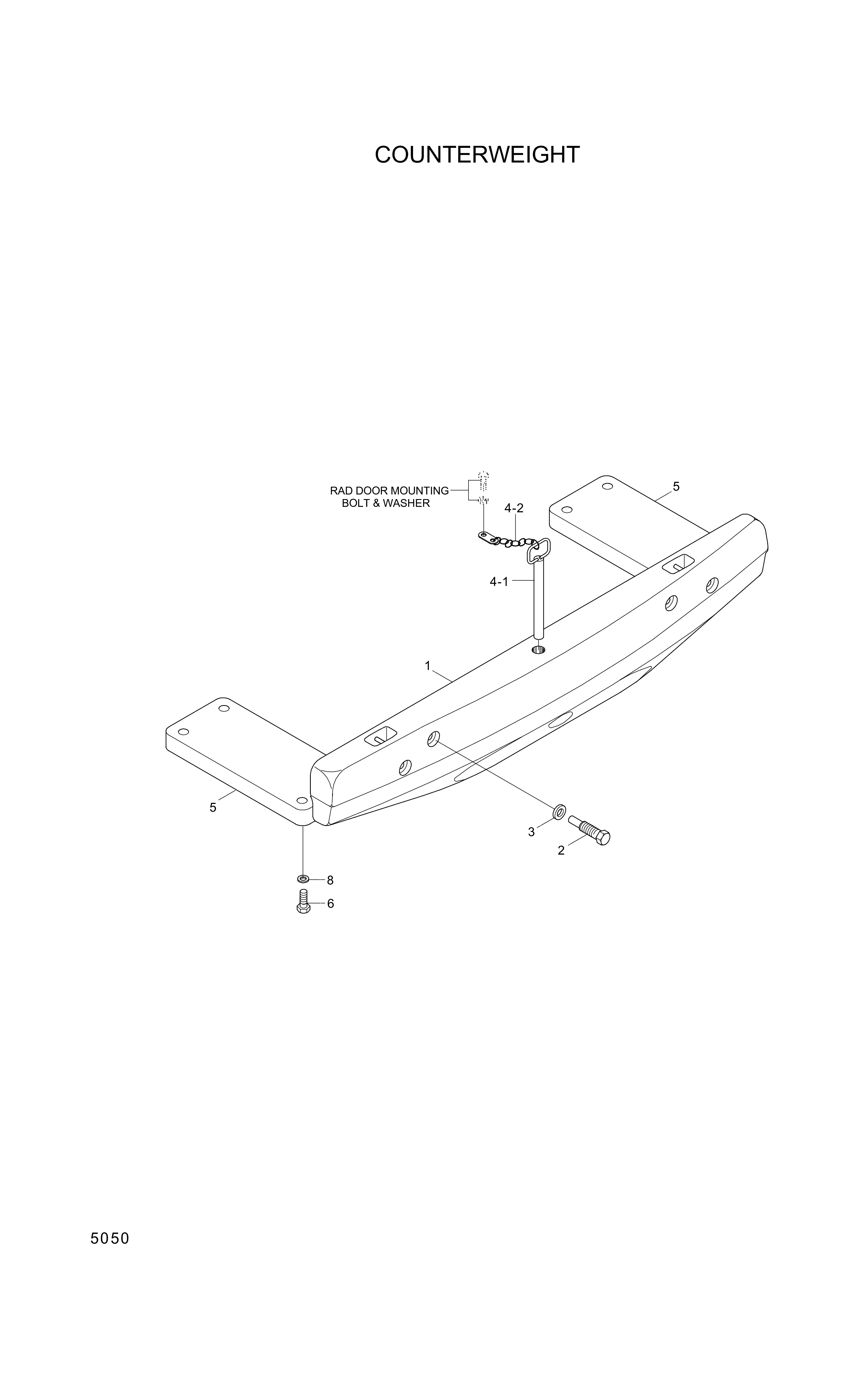 drawing for Hyundai Construction Equipment S017-302802 - BOLT-HEX (figure 1)