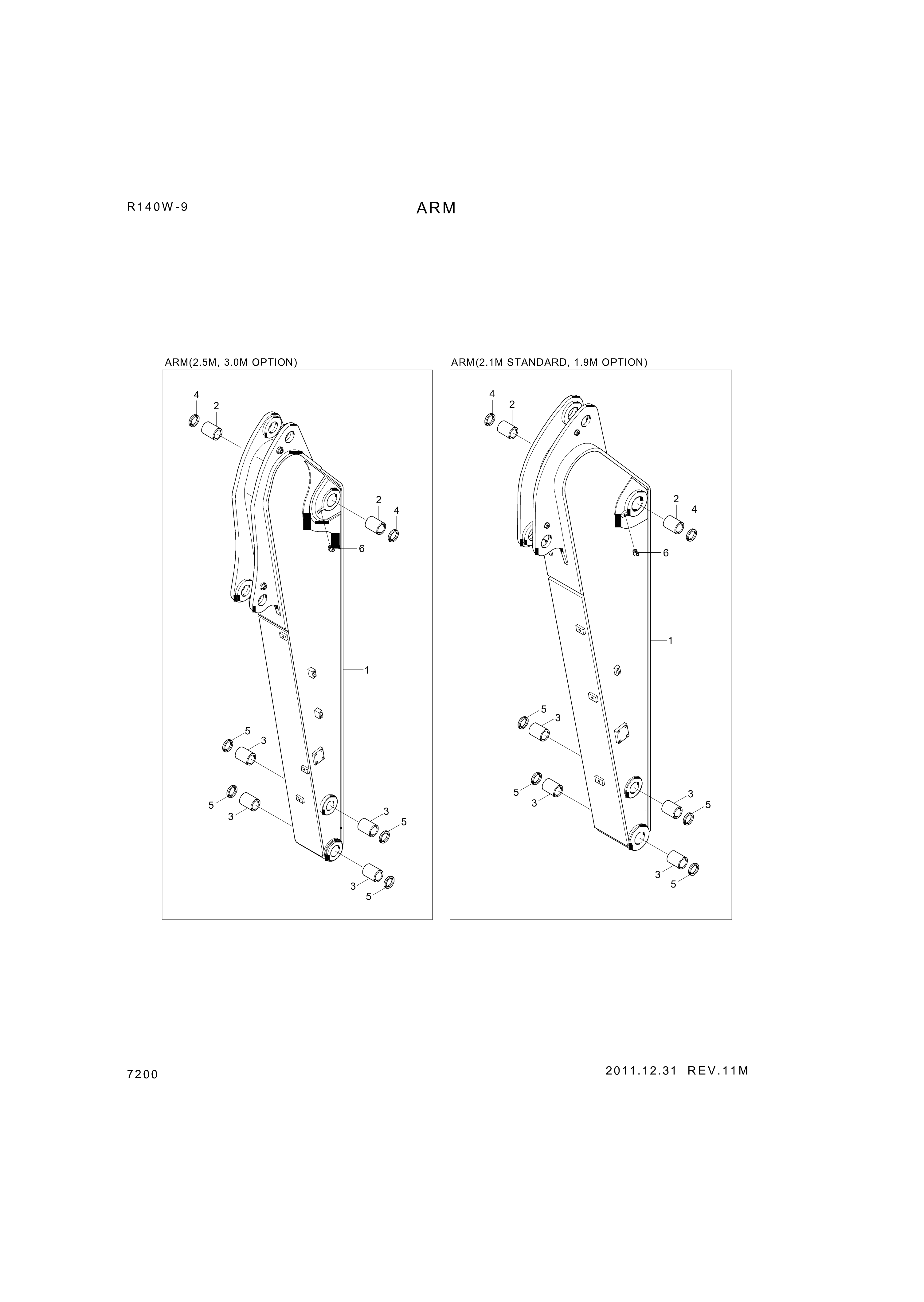 drawing for Hyundai Construction Equipment 61Q4-15110 - BUSHING-PIN (figure 2)