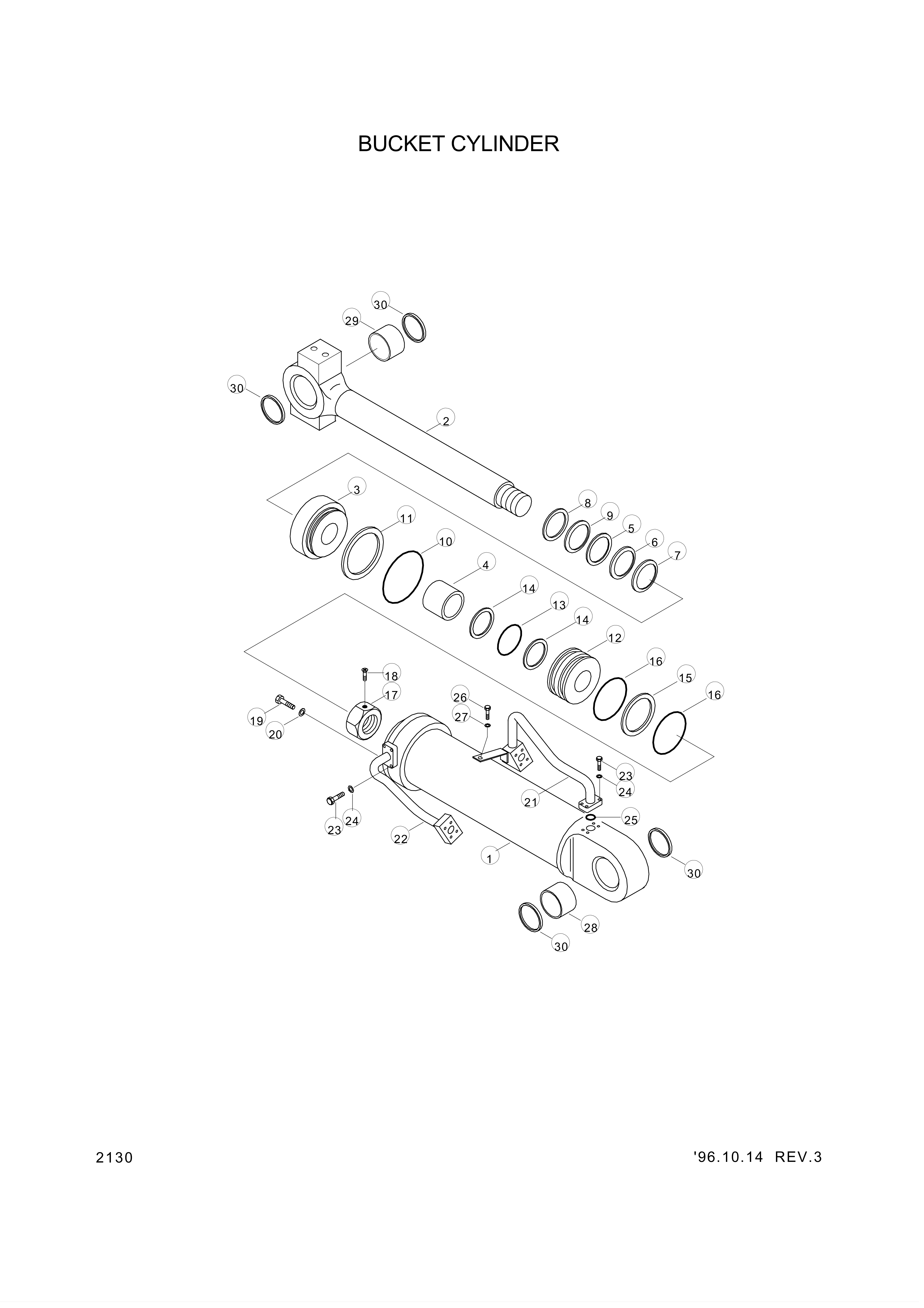 drawing for Hyundai Construction Equipment 31Y2-02870 - TUBE ASSY-CYL (figure 5)