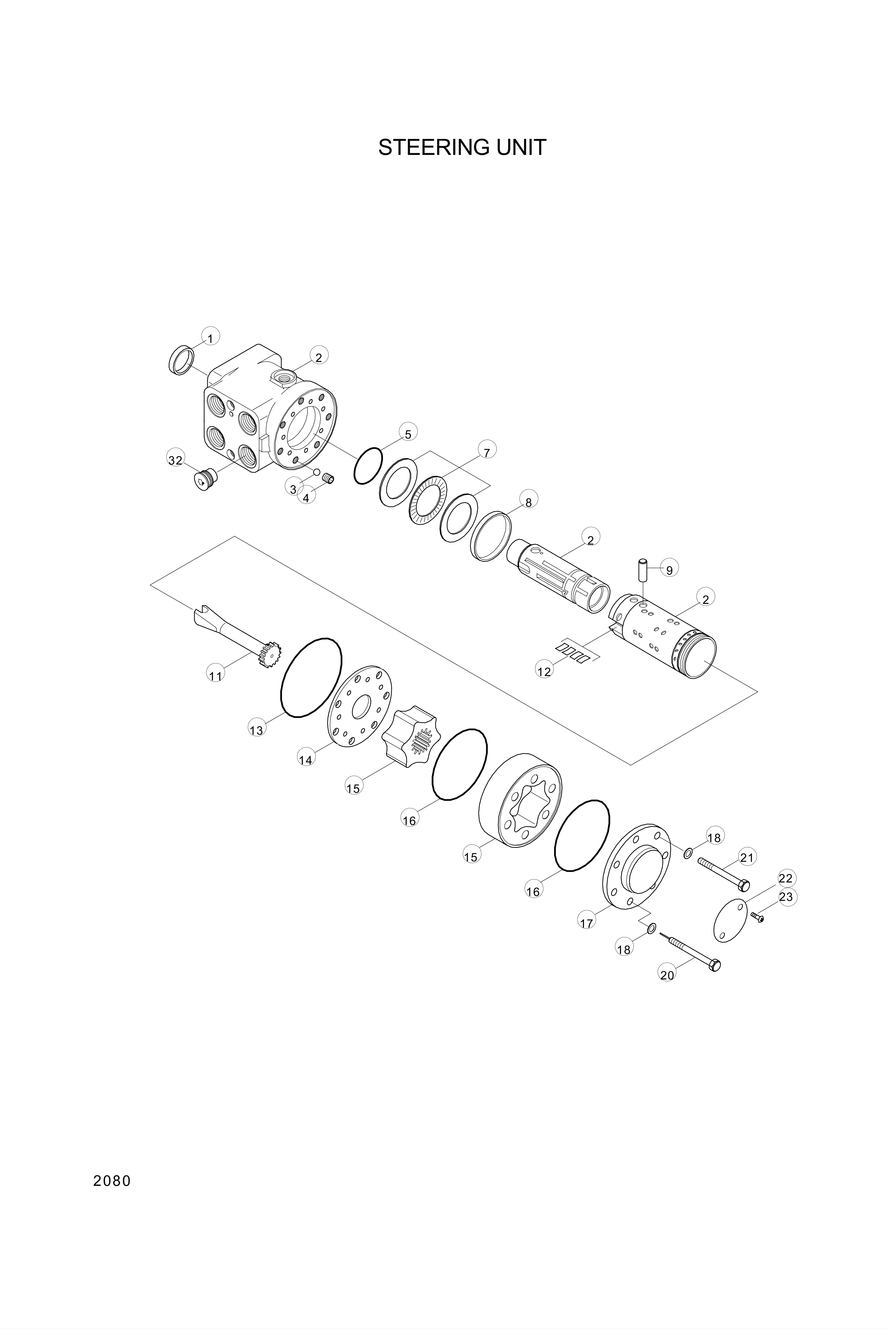 drawing for Hyundai Construction Equipment 1500610 - PLATE-DISTRIBUTOR (figure 3)