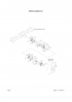 drawing for Hyundai Construction Equipment 20C-5C - FLANGE-COM (figure 2)