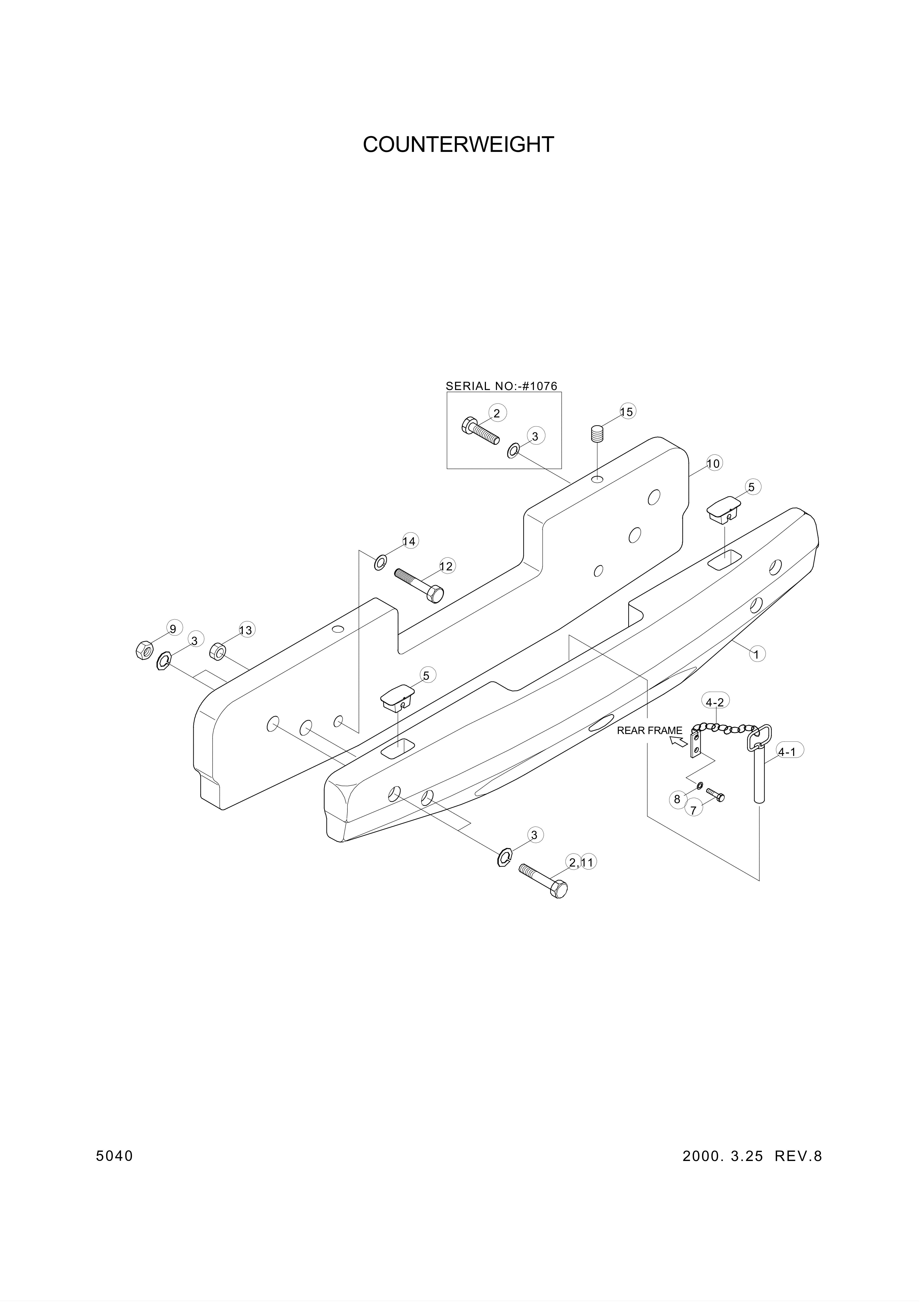 drawing for Hyundai Construction Equipment 54L1-01020 - PIN-DRAWBAR (figure 3)
