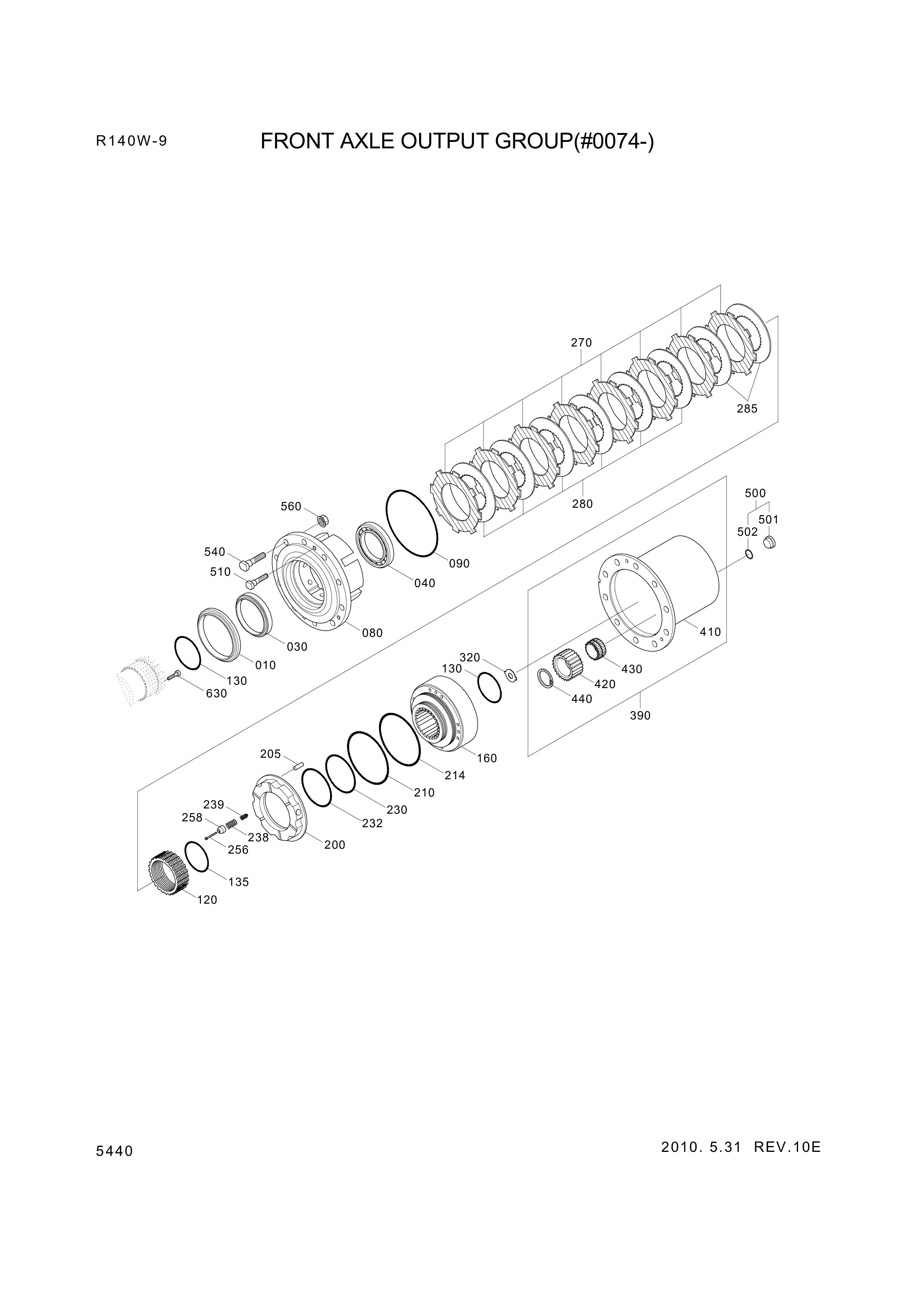 Technical drawing of Hyundai Construction Equipment ZGAQ-04966 RING-SUPPORT with dimensions and layout (figure 4)