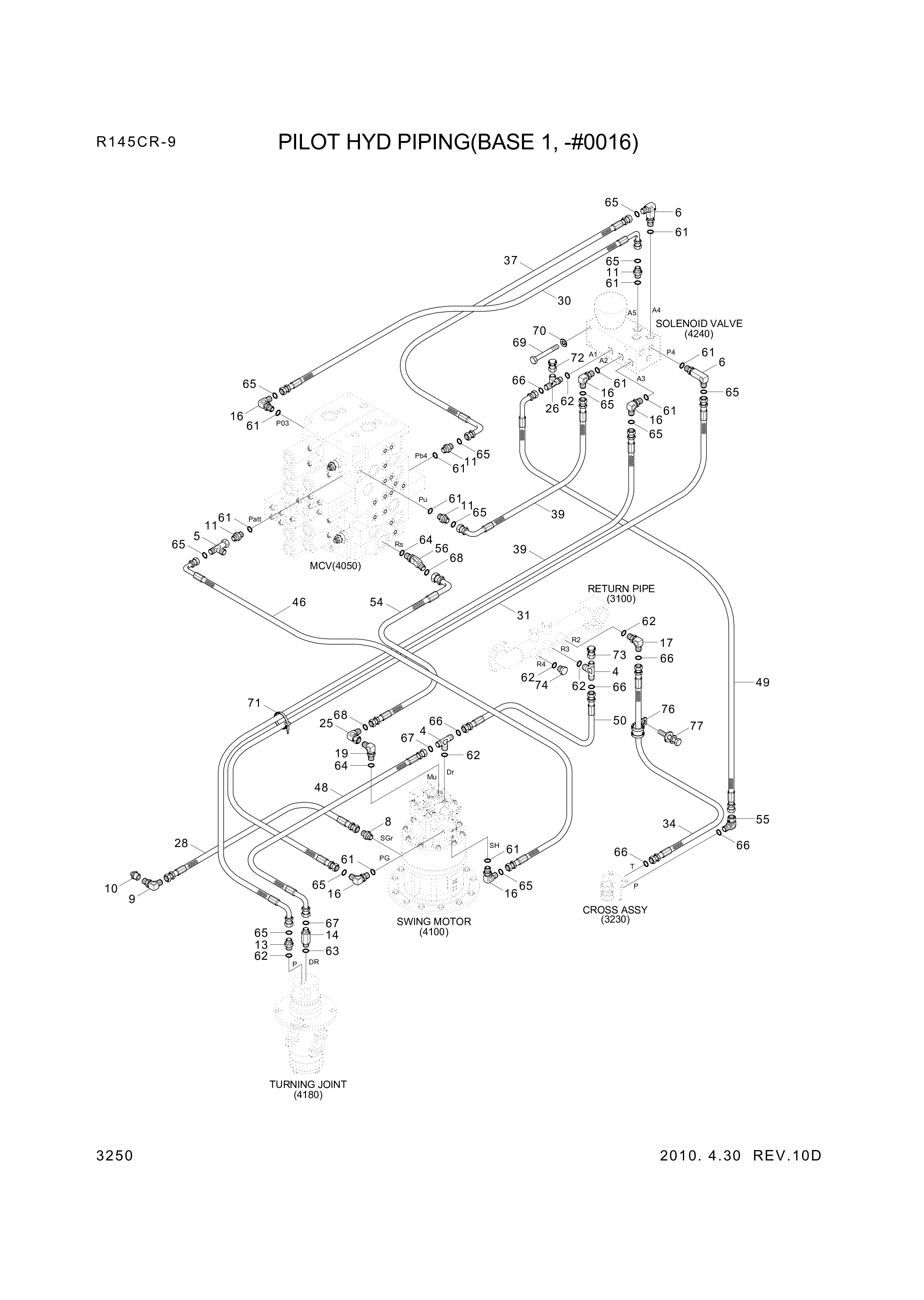 drawing for Hyundai Construction Equipment P930-062048 - HOSE ASSY-ORFS&THD (figure 3)