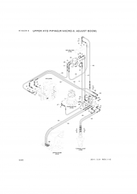 drawing for Hyundai Construction Equipment P933-089016 - HOSE ASSY-ORFS&THD (figure 1)