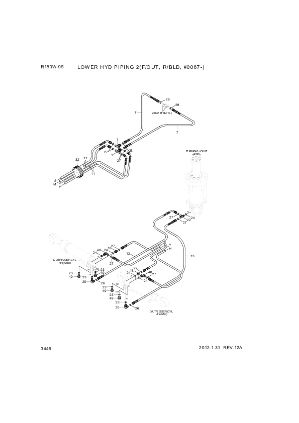 drawing for Hyundai Construction Equipment P933-067020 - HOSE ASSY-ORFS&THD (figure 5)