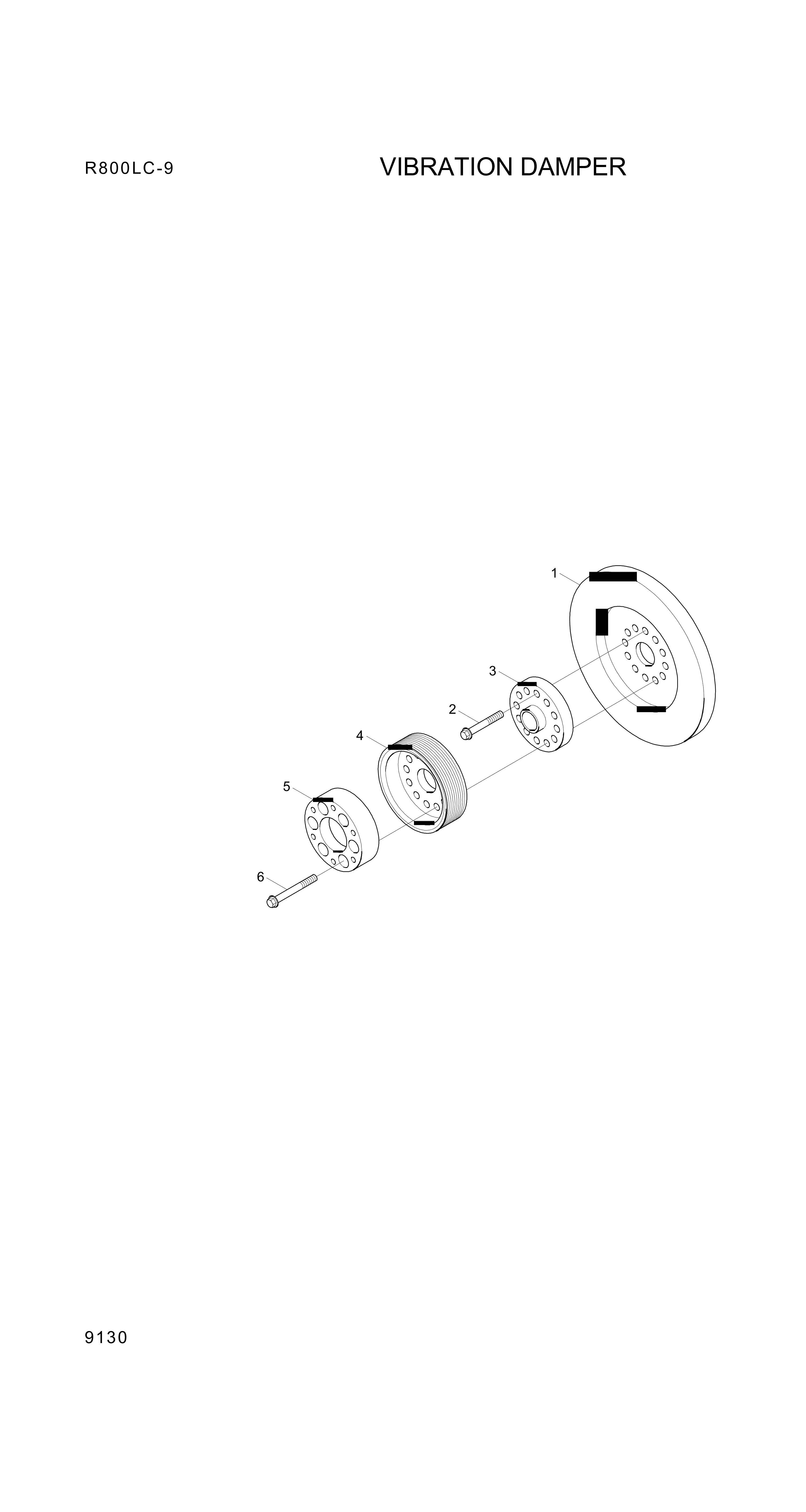 Technical drawing of Hyundai Construction Equipment YUBP-04839 PULLEY with dimensions and layout (figure 4)