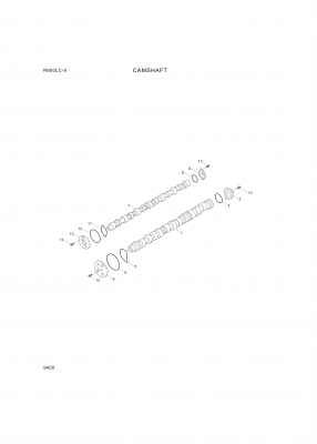 Technical drawing of Hyundai Construction Equipment YUBP-05738 SUPPORT with dimensions and layout (figure 4)