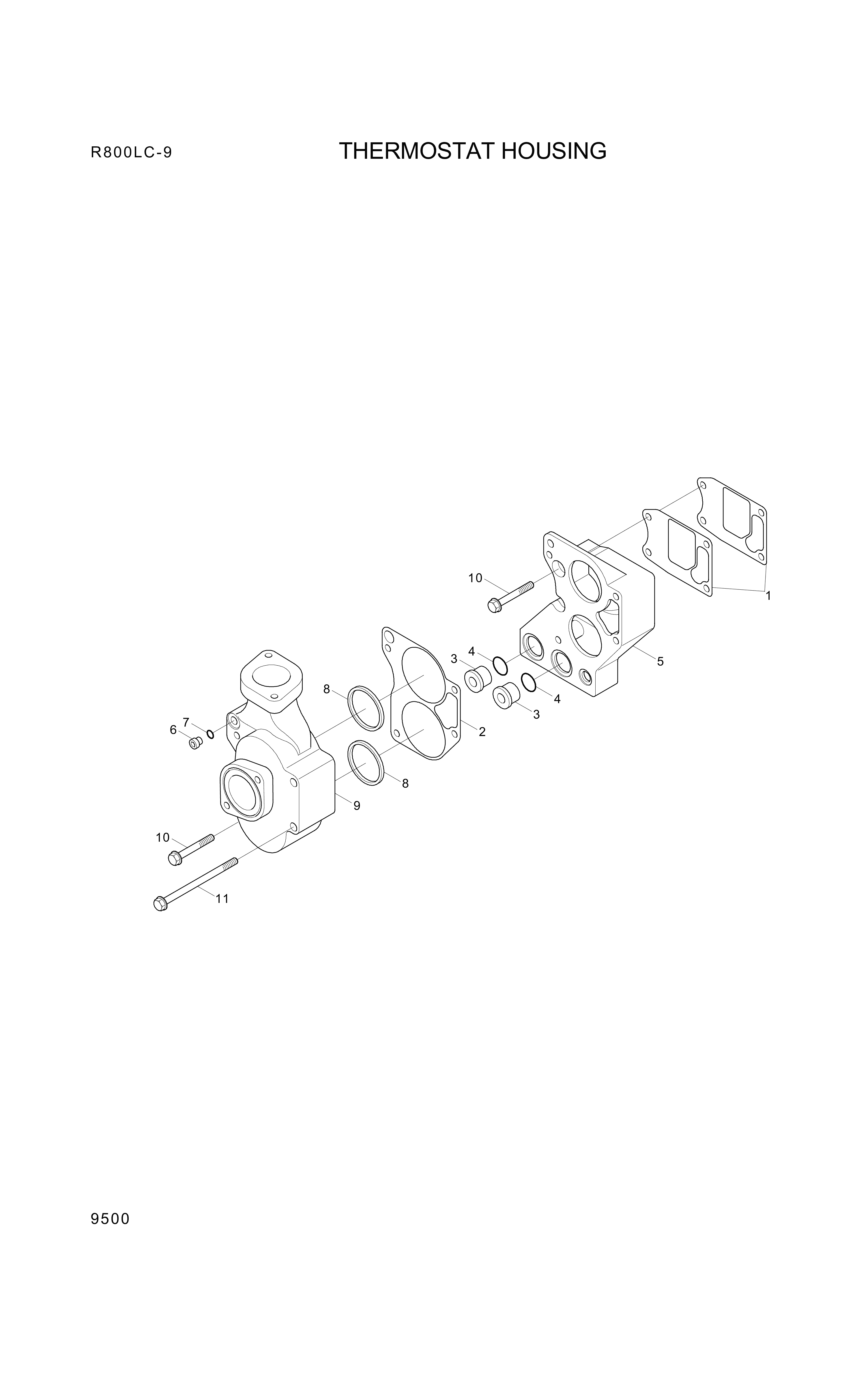 Technical drawing of Hyundai Construction Equipment YUBP-07127 SCREW-HEX FLG with dimensions and layout (figure 5)