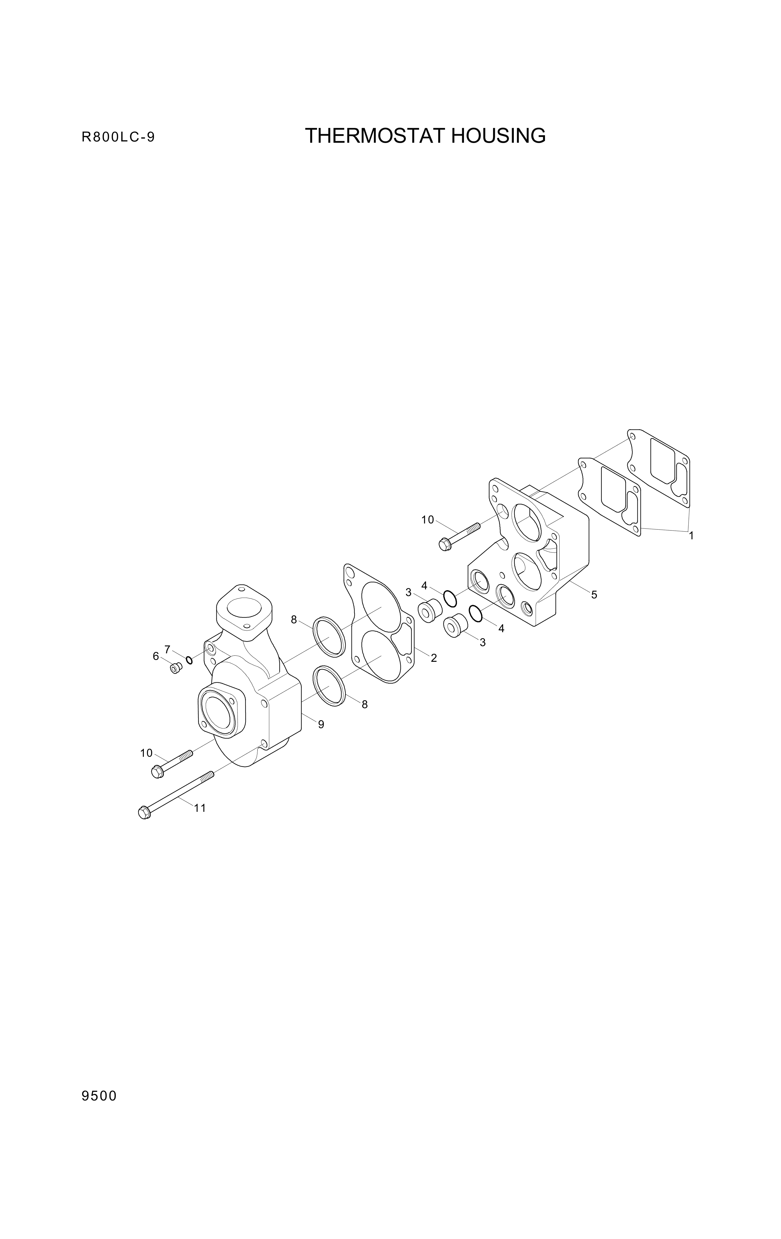 drawing for Hyundai Construction Equipment YUBP-05770 - GASKET (figure 4)