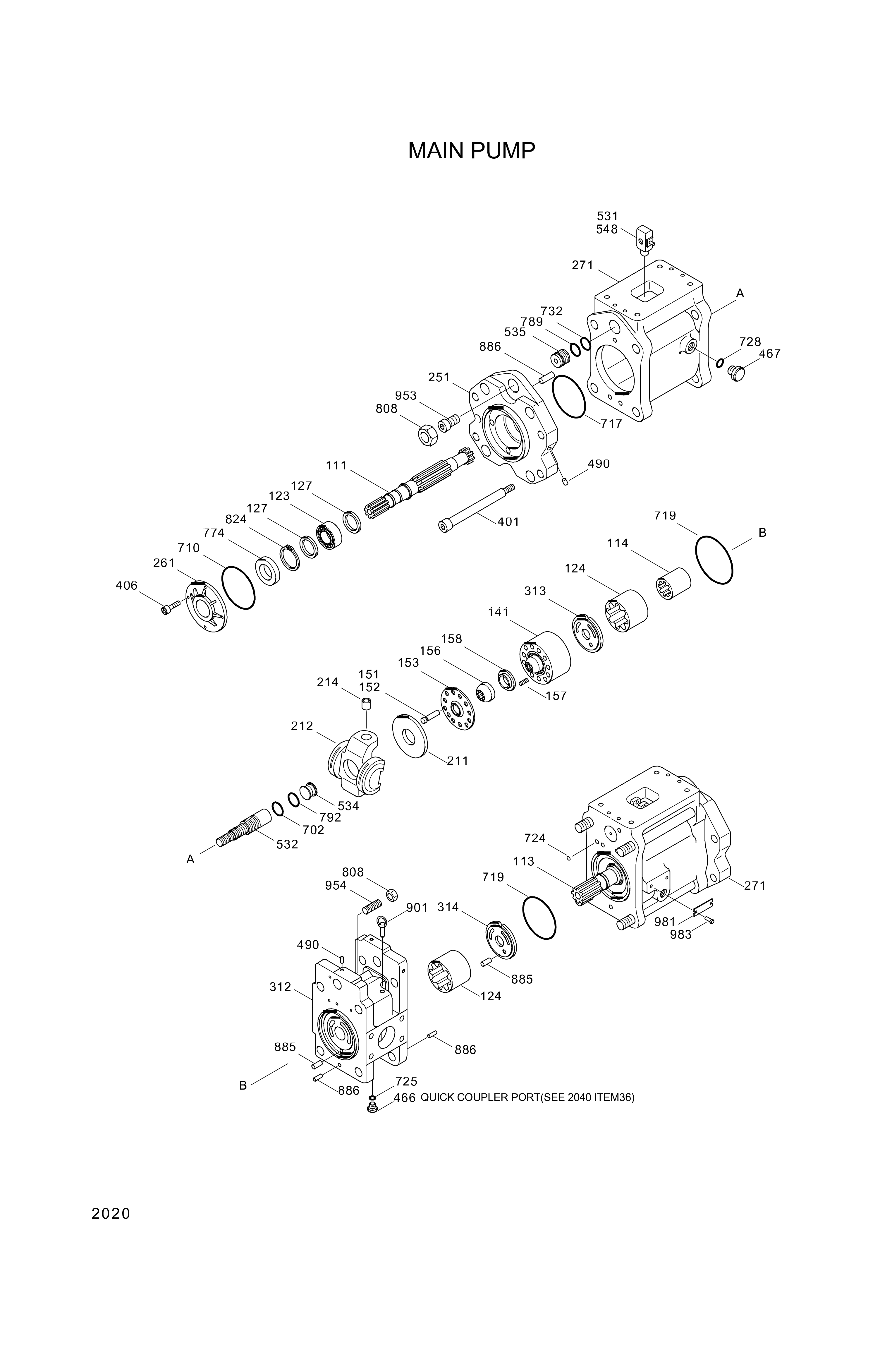drawing for Hyundai Construction Equipment XKAH-02413 - BEARING (figure 4)