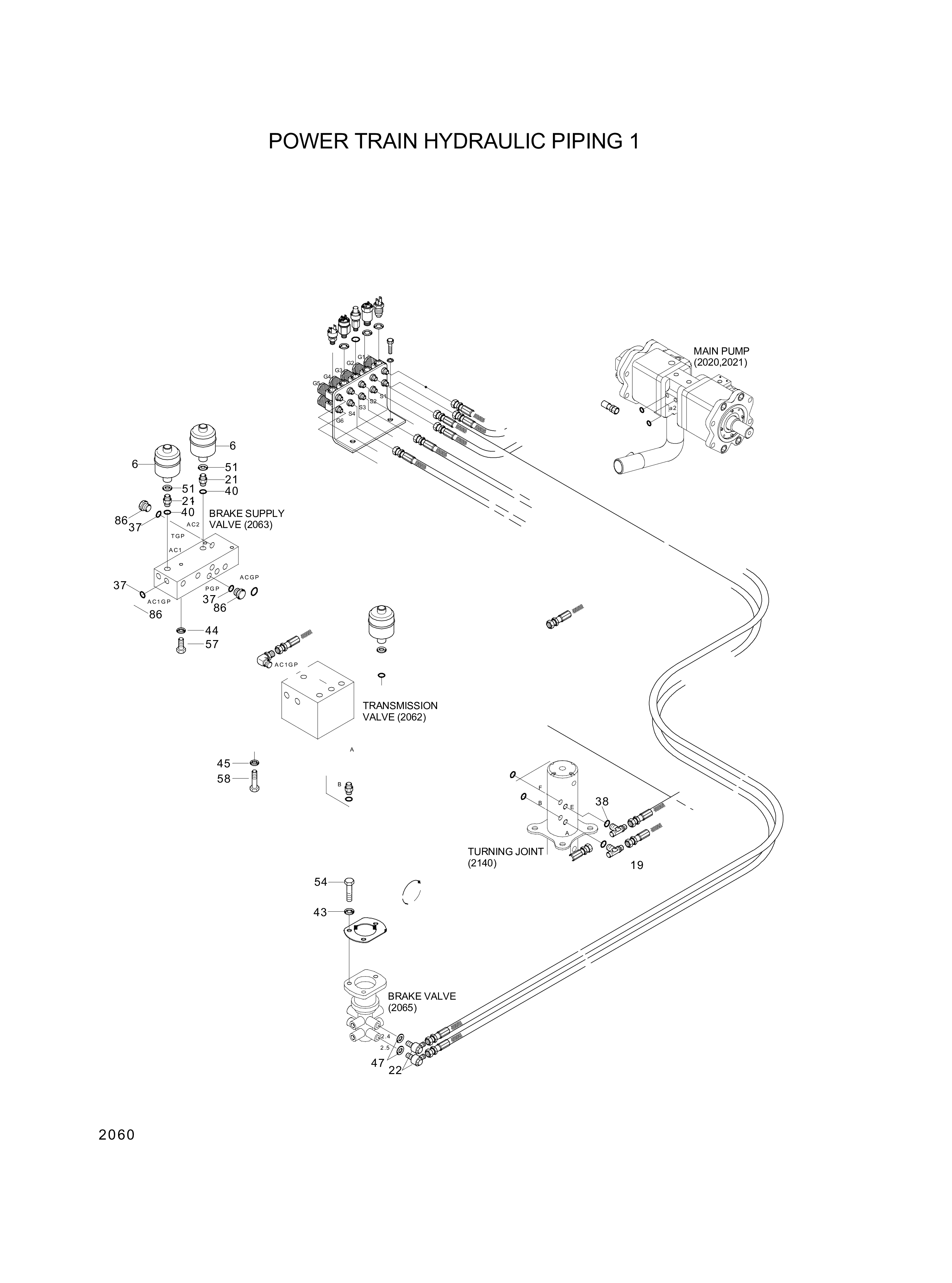 drawing for Hyundai Construction Equipment 35EA-30110 - HOSE ASSY-THD (figure 1)