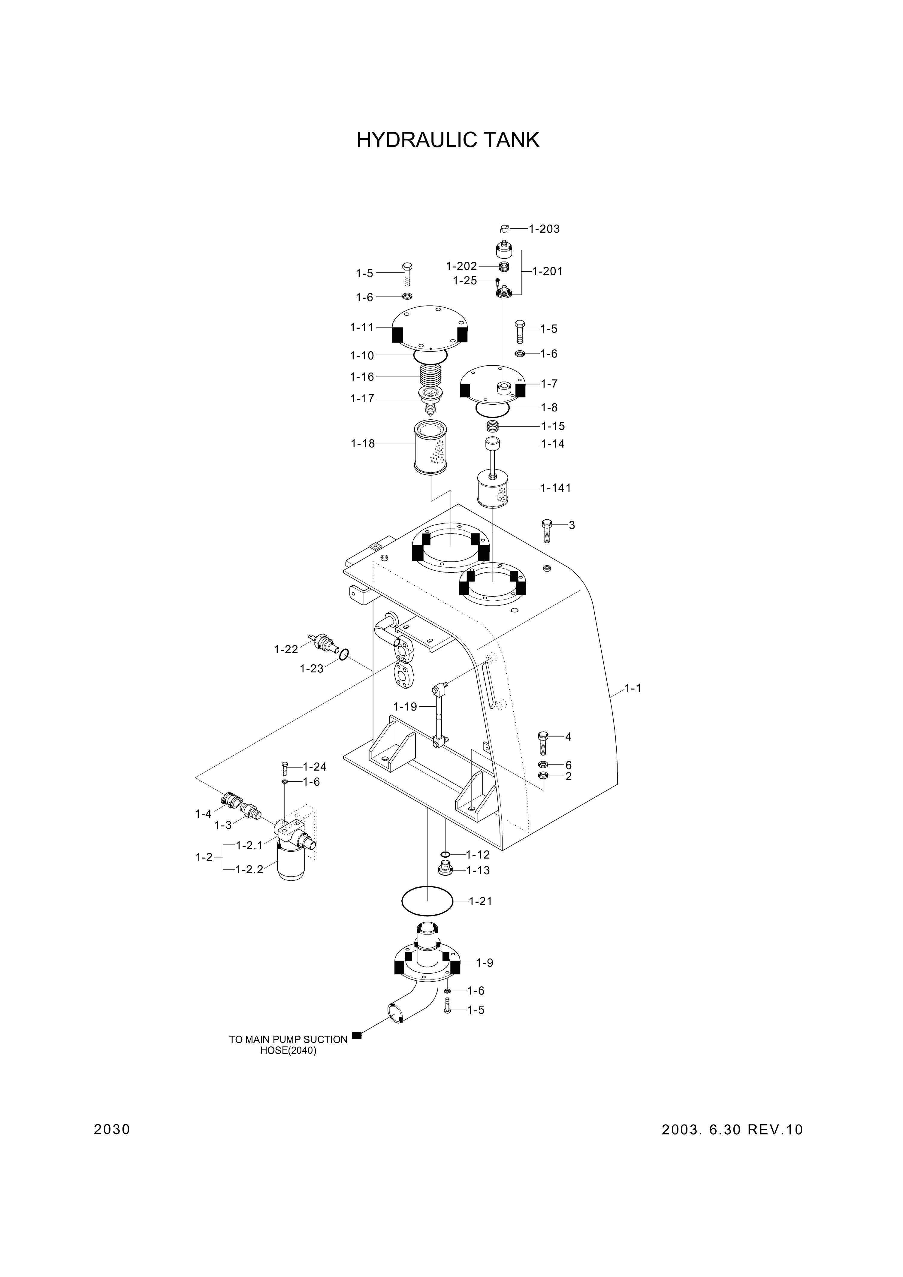 drawing for Hyundai Construction Equipment 35EA-01011 - BODY-HYD TANK (figure 1)