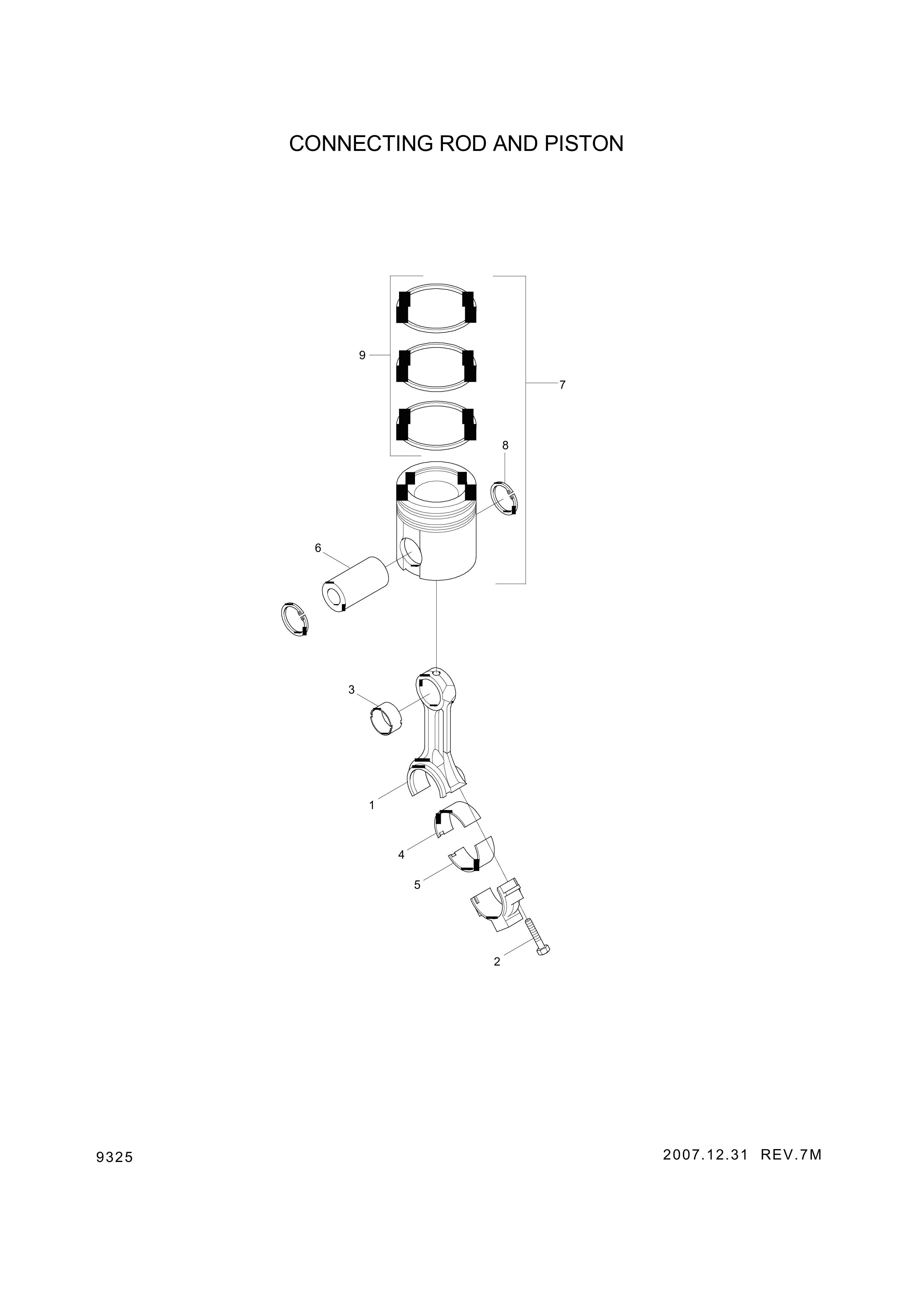 drawing for Hyundai Construction Equipment YUBP-06309 - PISTON KIT-ENG (figure 1)